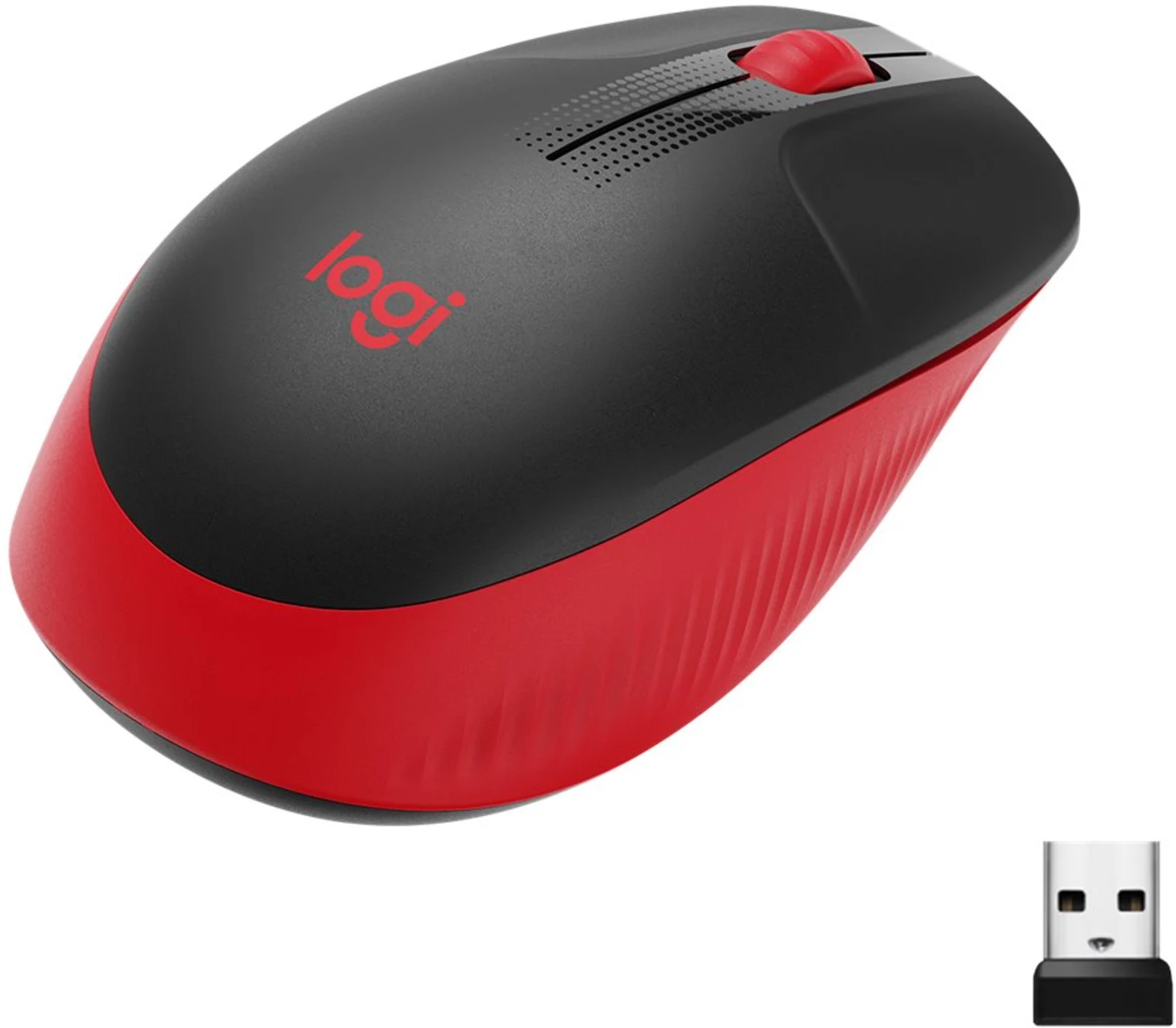 Imagen 6 de Mouse Inalámbrico Logitech M190 Óptico 1000dpi Ambidiestro 3 botones USB rojo