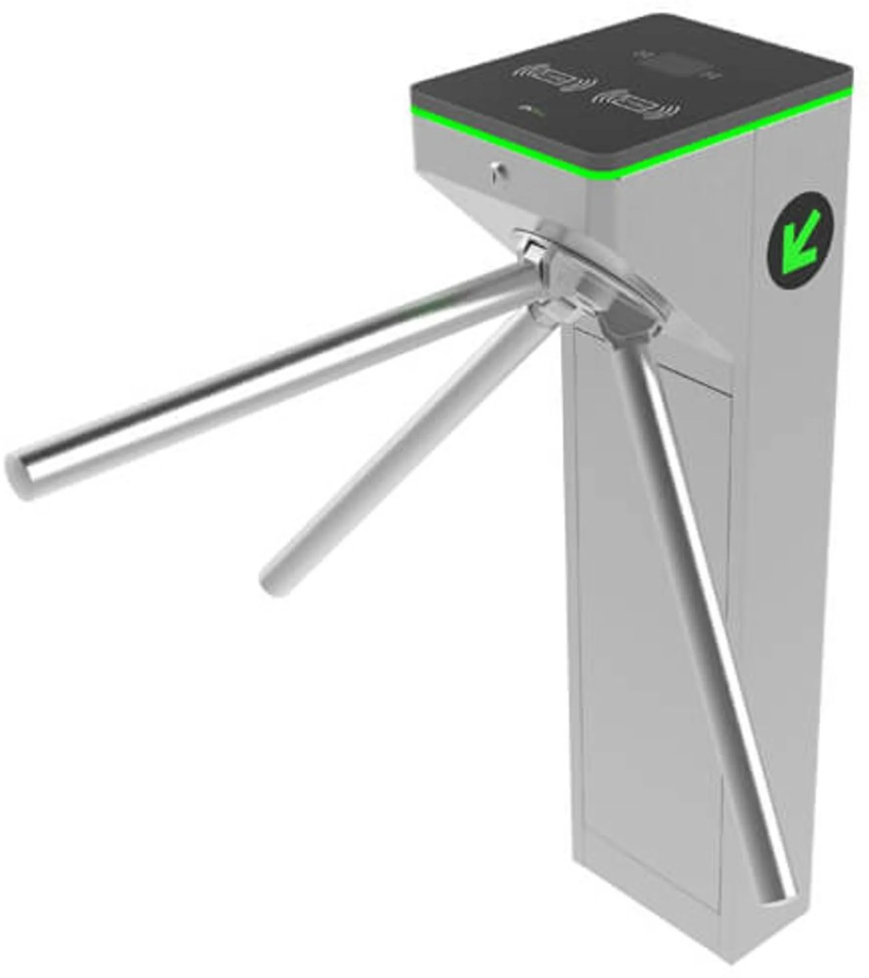 Imagen 0 de Torniquete Bidireccional ZKTeko, acero inoxidable y acrilico, brazo colapsable
