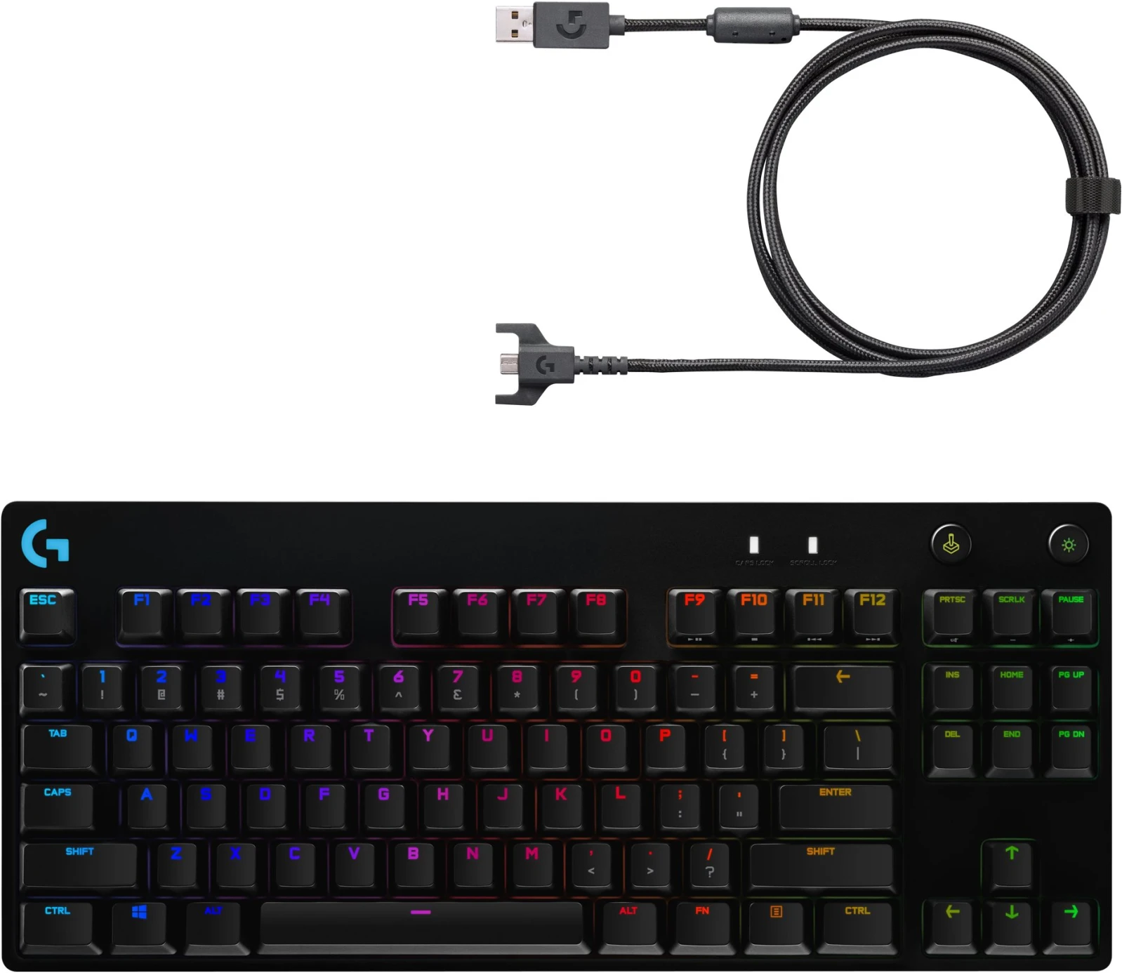 Imagen 11 de Teclado Gamer Alámbrico Logitech G Pro RGB Mecánico Switch GX Blue Color Negro
