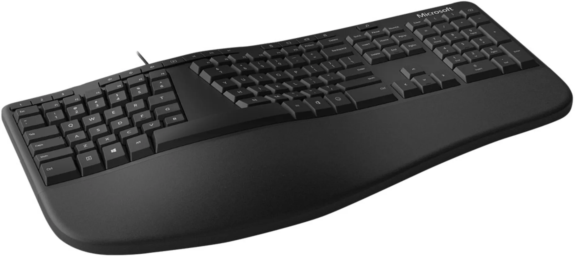 Imagen 2 de Teclado Alámbrico Ergonómico Microsoft USB 2.0 En Español Color Negro