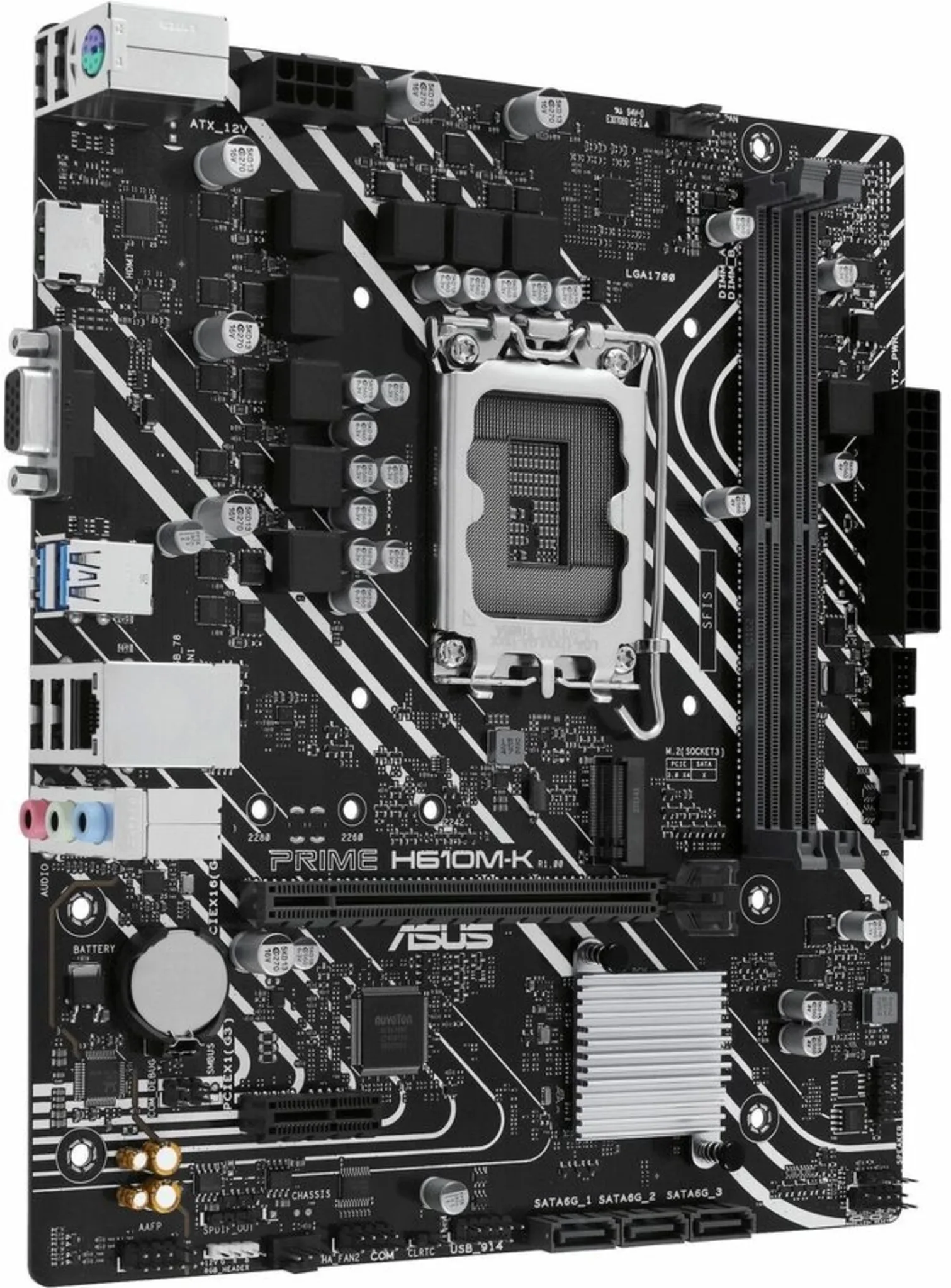 Imagen 0 de Tarjeta Madre Asus PRIME H610M-K LGA1700 13°G 2*DDR5 M.2 HDMI VGA PS/2 USB3.2