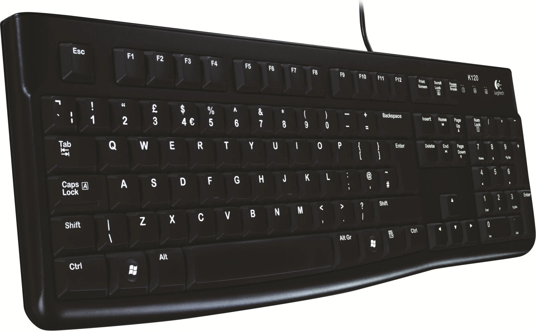 Imagen 0 de Teclado Alámbrico Logitech K120, Silencioso Antiderrame USB Español Color Negro