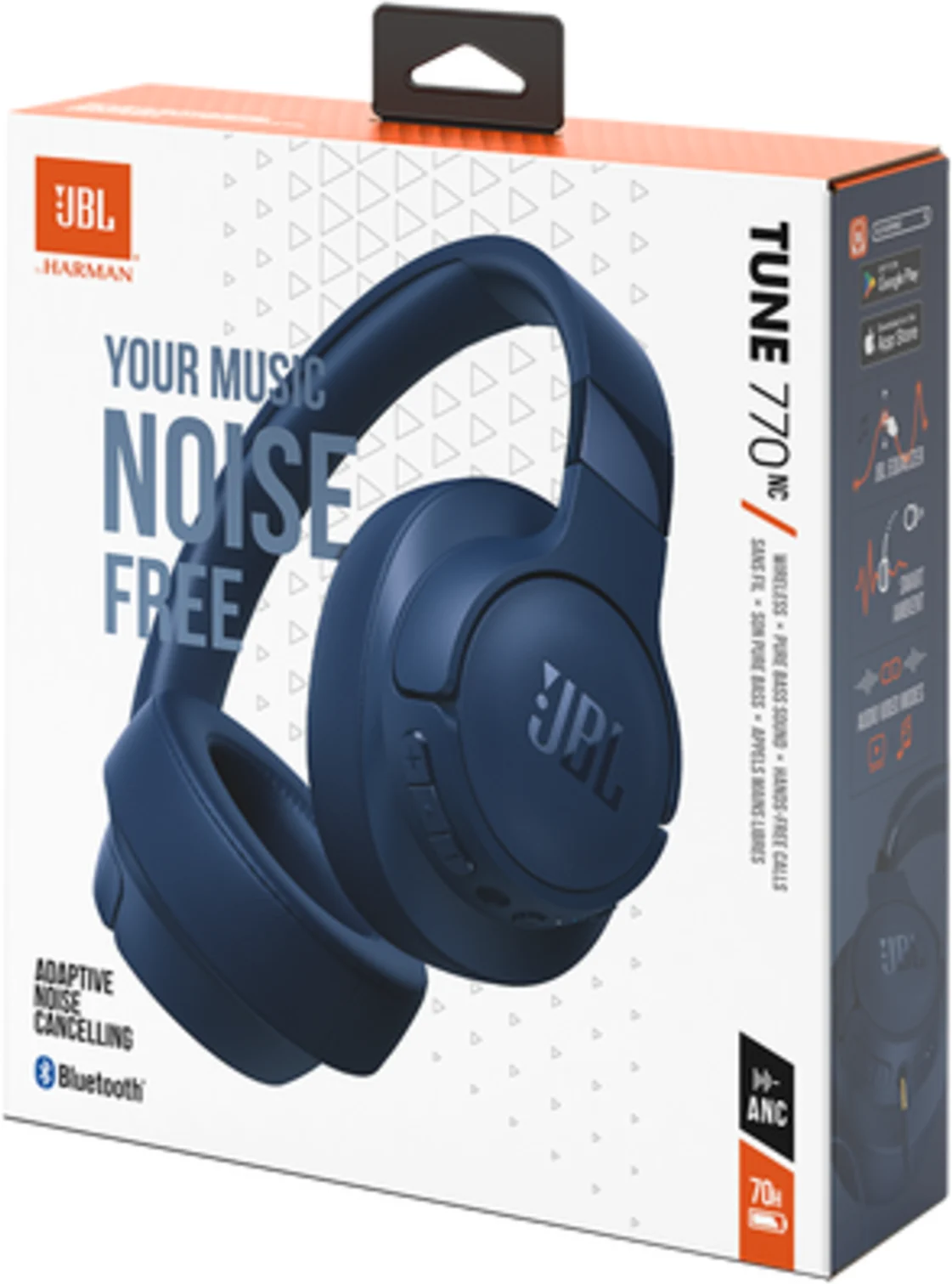 Imagen 10 de Audífonos Inalámbricos JBL Tune 770NC, OverEar Canc. de Ruido Bluetooth Azul