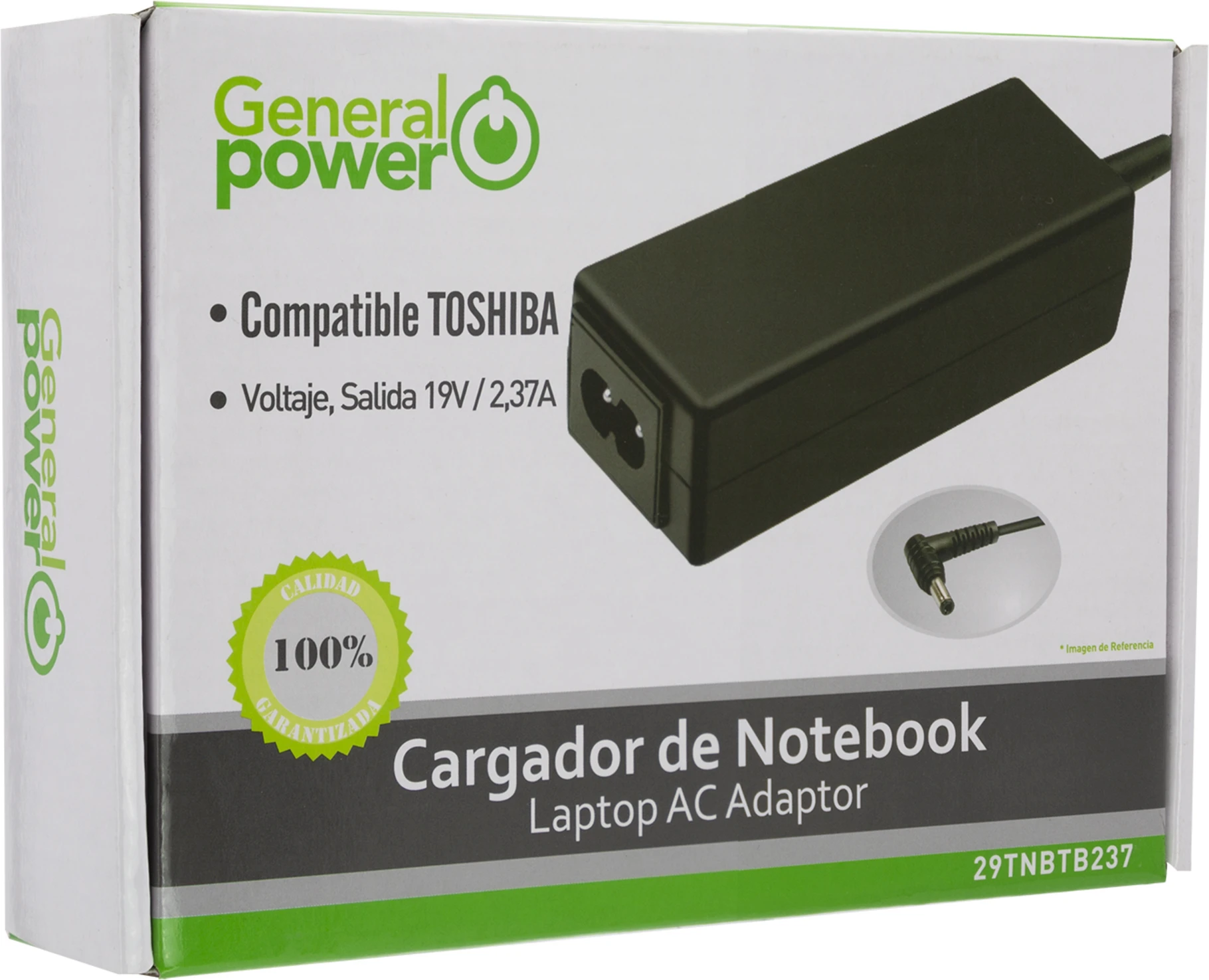 Imagen 2 de CARGADOR ULTRABOOK TOSHIBA 19V, 2,37A/5,5*2,5MM
