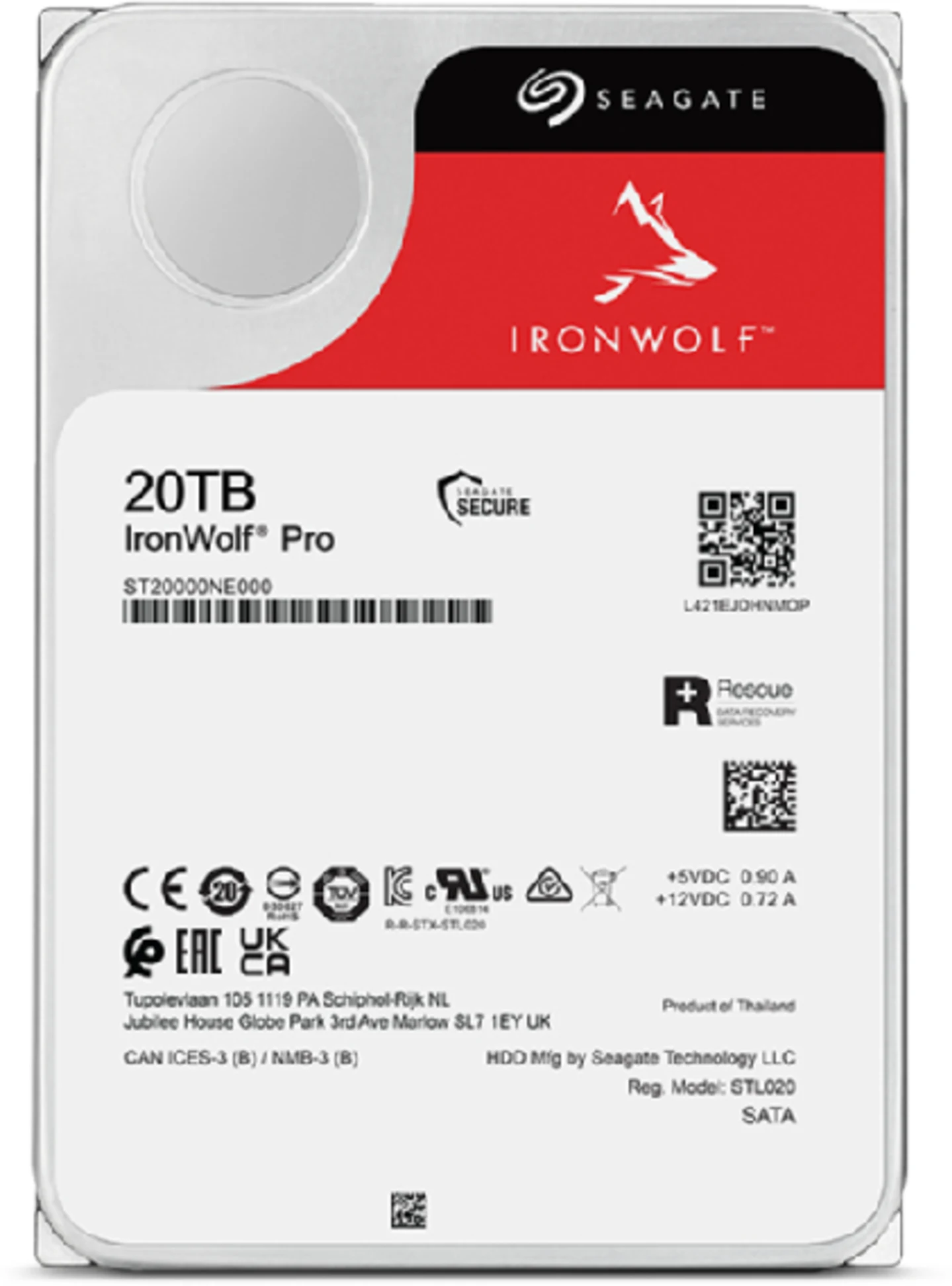 Imagen 3 de Disco Duro Seagate IronWolf Pro 20TB 3.5" 7200RPM SATAIII 6Gb/s 256MB p/NAS