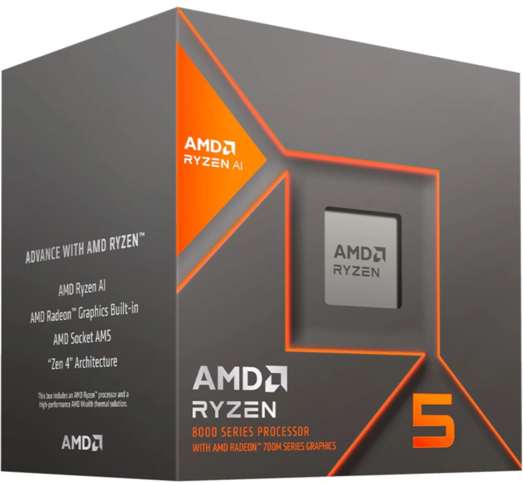 Imagen 1 de CPU AMD Ryzen 5 8400F 4.20-4.70GHz, 16MB L3, 6 Núcleos, SKT AM5 Sin/Grf c/FAN