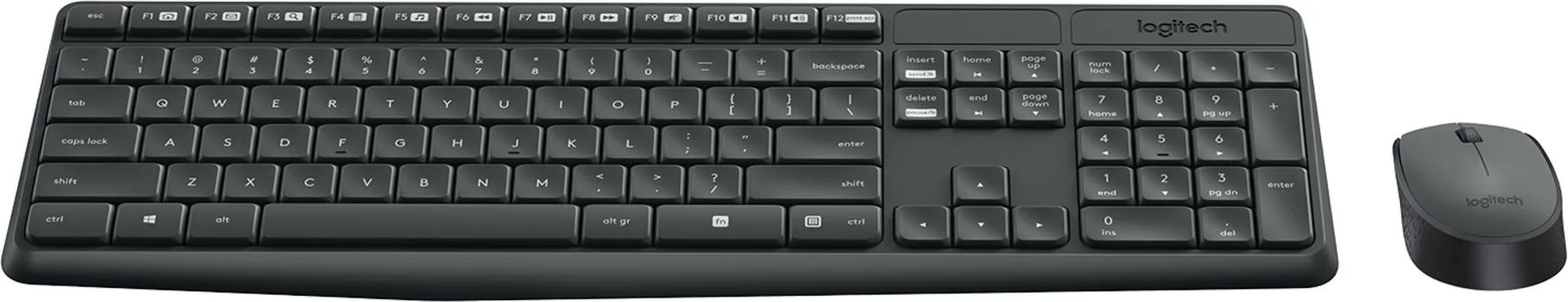 Imagen 0 de Kit Teclado Mouse Inalámbrico Logitech MK235, (KB Esp) óptico 1000dpi USB Negro