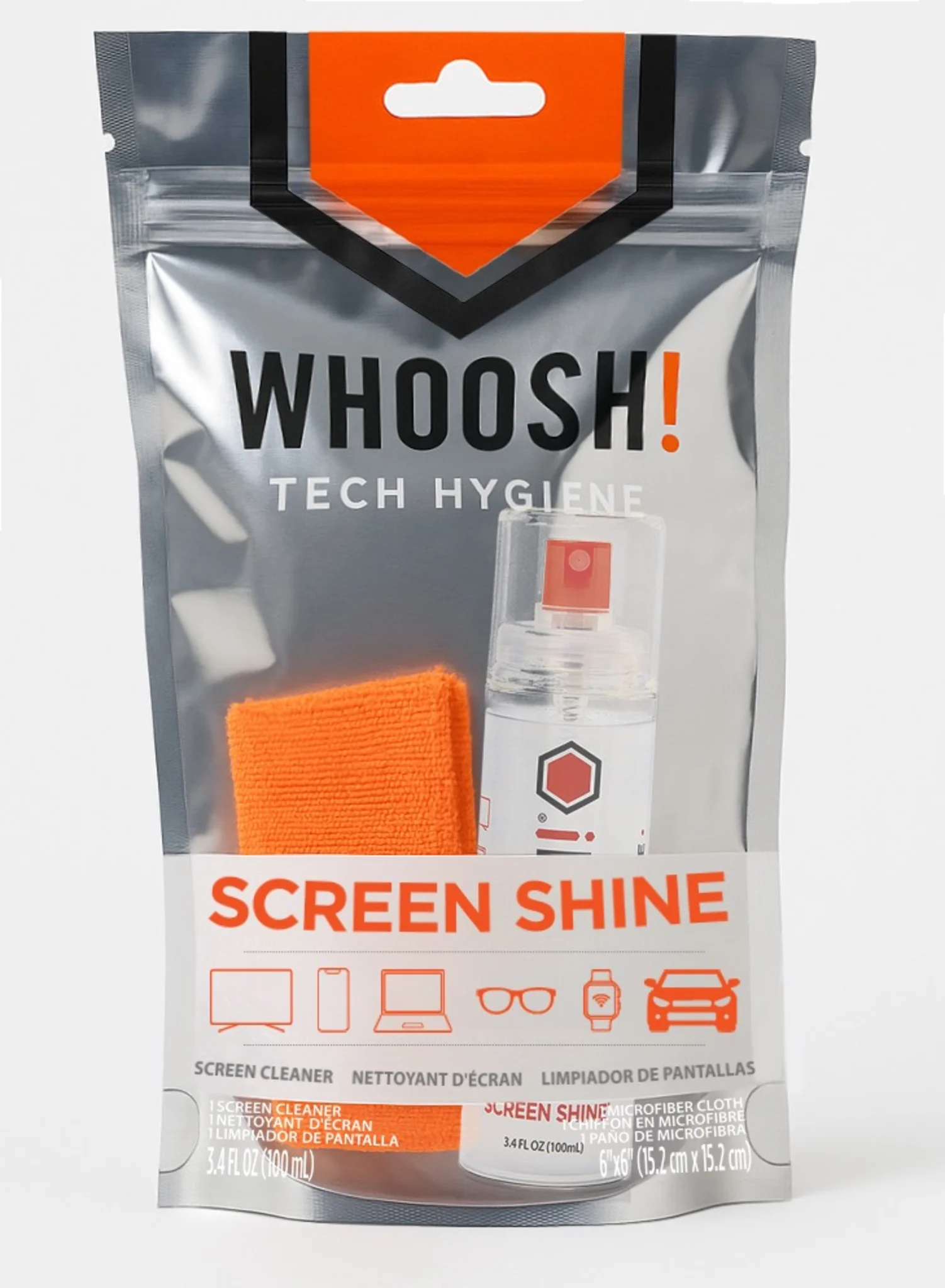 Imagen 6 de Limpiador para pantallas Whoosh Screen Shine Go XL Spray Portátil 100ML
