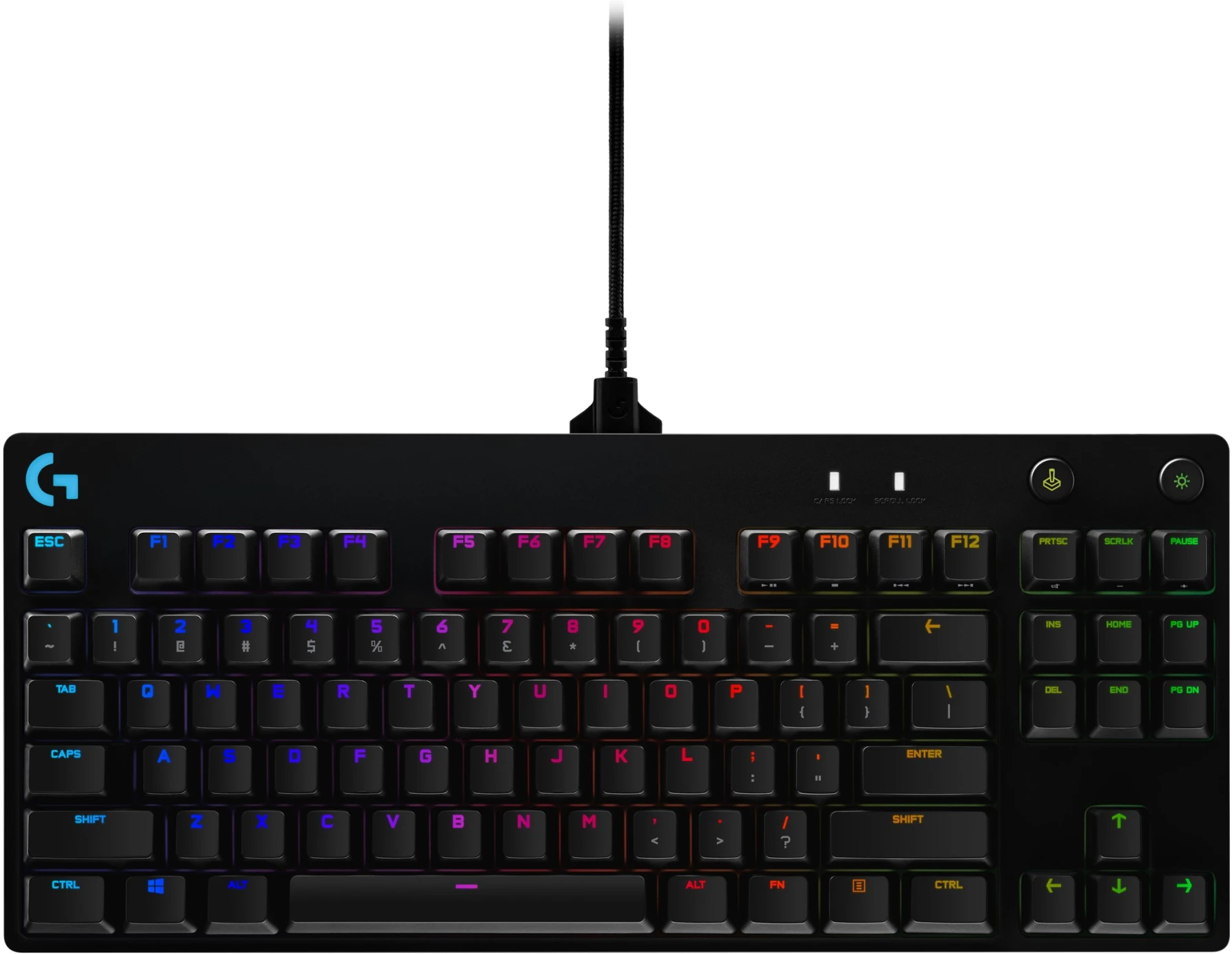 Imagen 0 de Teclado Gamer Alámbrico Logitech G Pro RGB Mecánico Switch GX Blue Color Negro
