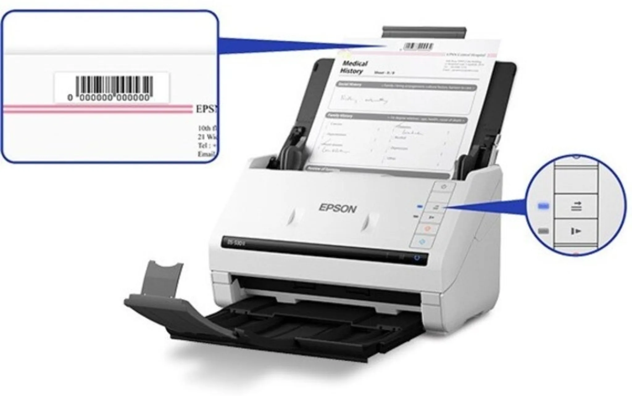 Imagen 3 de Escáner de Escritorio Epson WorkForce DS-530 II Dúplex 600dpi Alim 50 Pág USB3.0