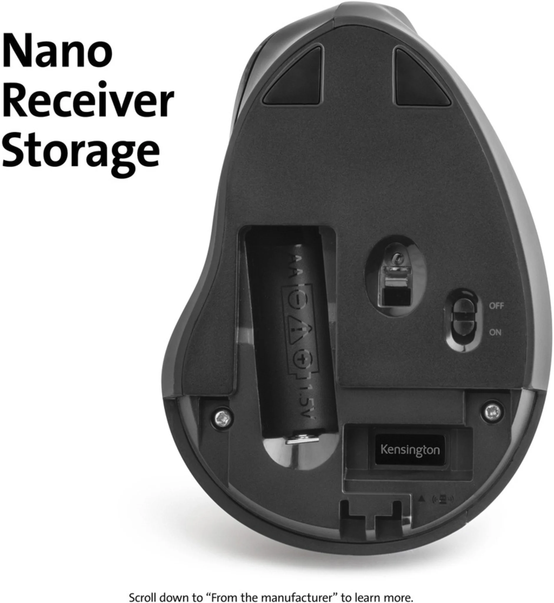 Imagen 7 de Mouse Ergonómico Inalámbrico Vertical Kensington ProFit 6 Btns 1600dpi USB Negro