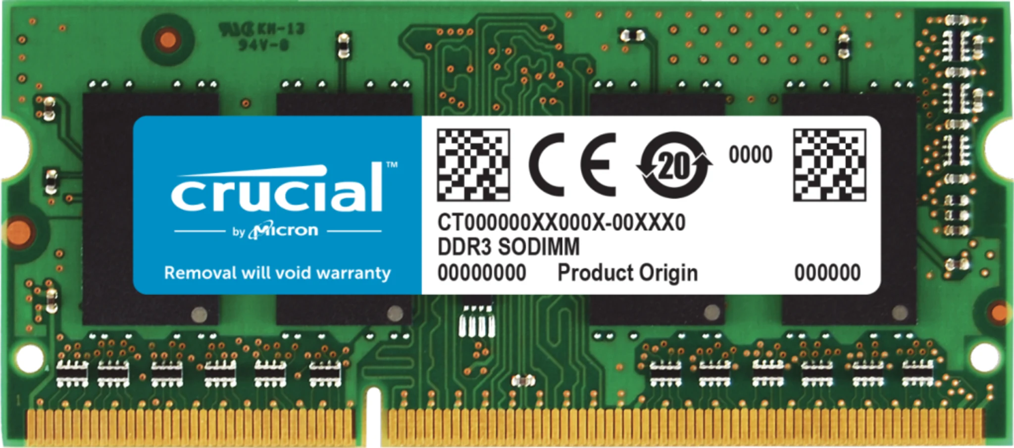 Imagen 0 de Memoria RAM 8GB DDR3L 1600MHz SO-DIMM CL11 Non-Ecc 1.35V 204pin - CRUCIAL