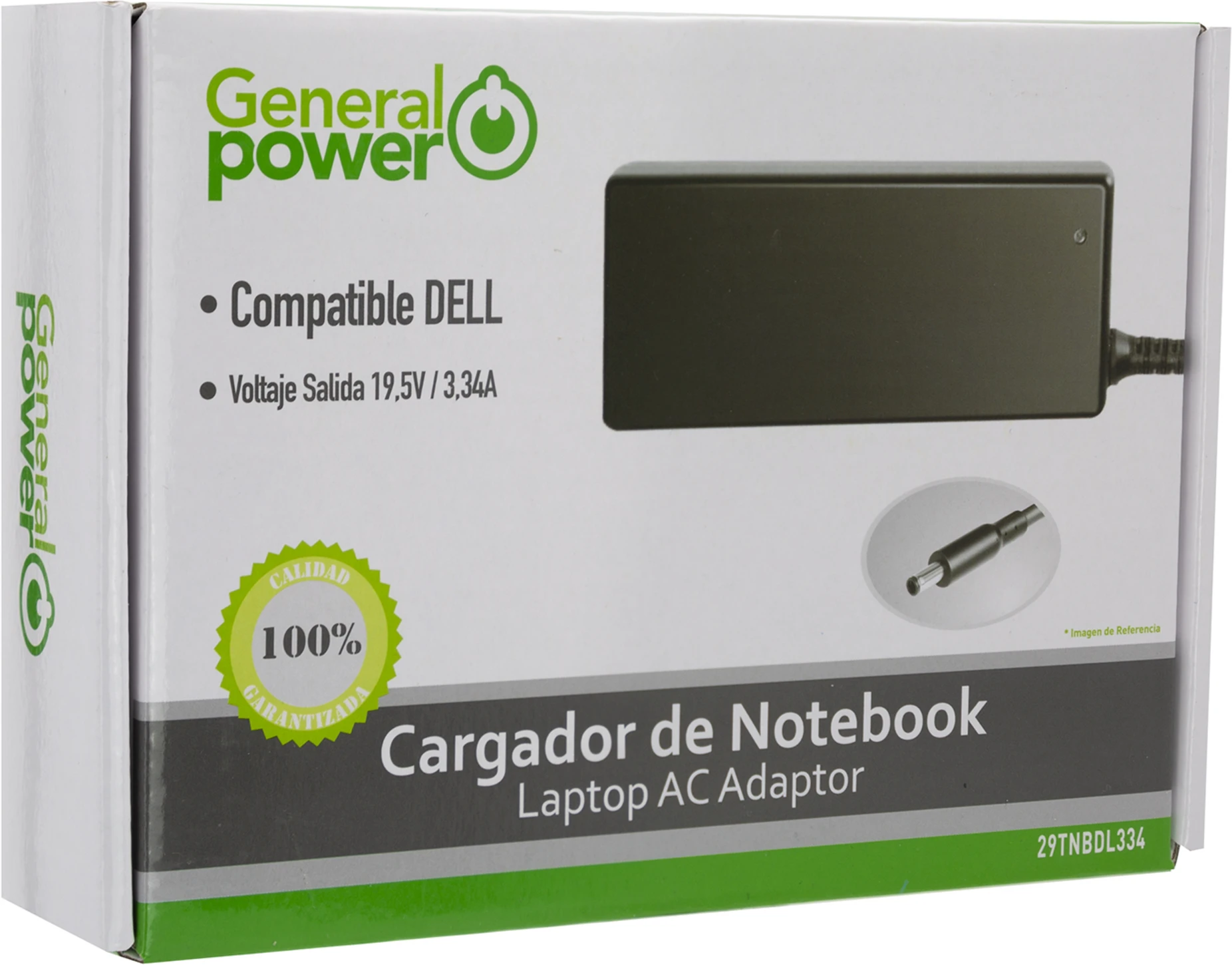 Imagen 1 de CARGADOR ULTRABOOK DELL 19.5V 3.34A 4,5*3,0 PIN CENTRAL