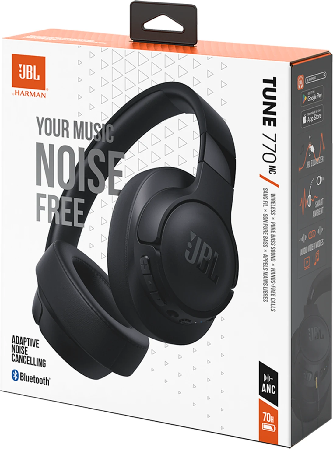 Imagen 10 de Audífonos JBL Tune 770NC Cancelación de Ruido Bluetooth Over Ear Negro