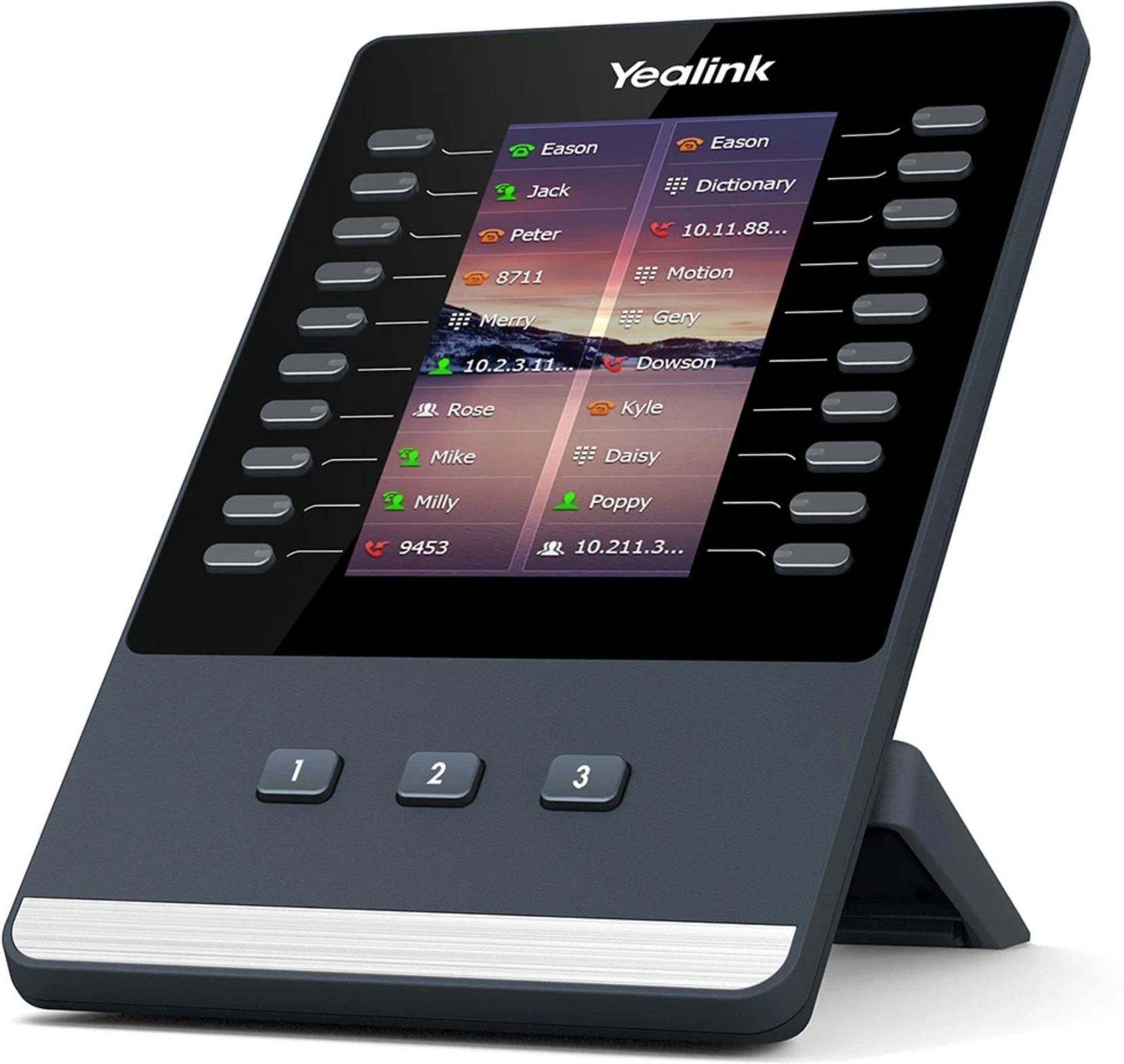 Imagen 0 de Módulo de expansión Yealink EXP-43 Pantalla 4.3" 20+3 teclas Adm 3 módulos