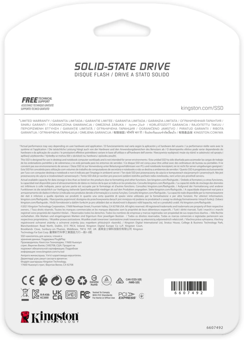 Imagen 5 de Unidad SSD Kingston FURY Renegade 2TB M.2 22*80 NVMe Lec7300MB/s Esc7000MB/s