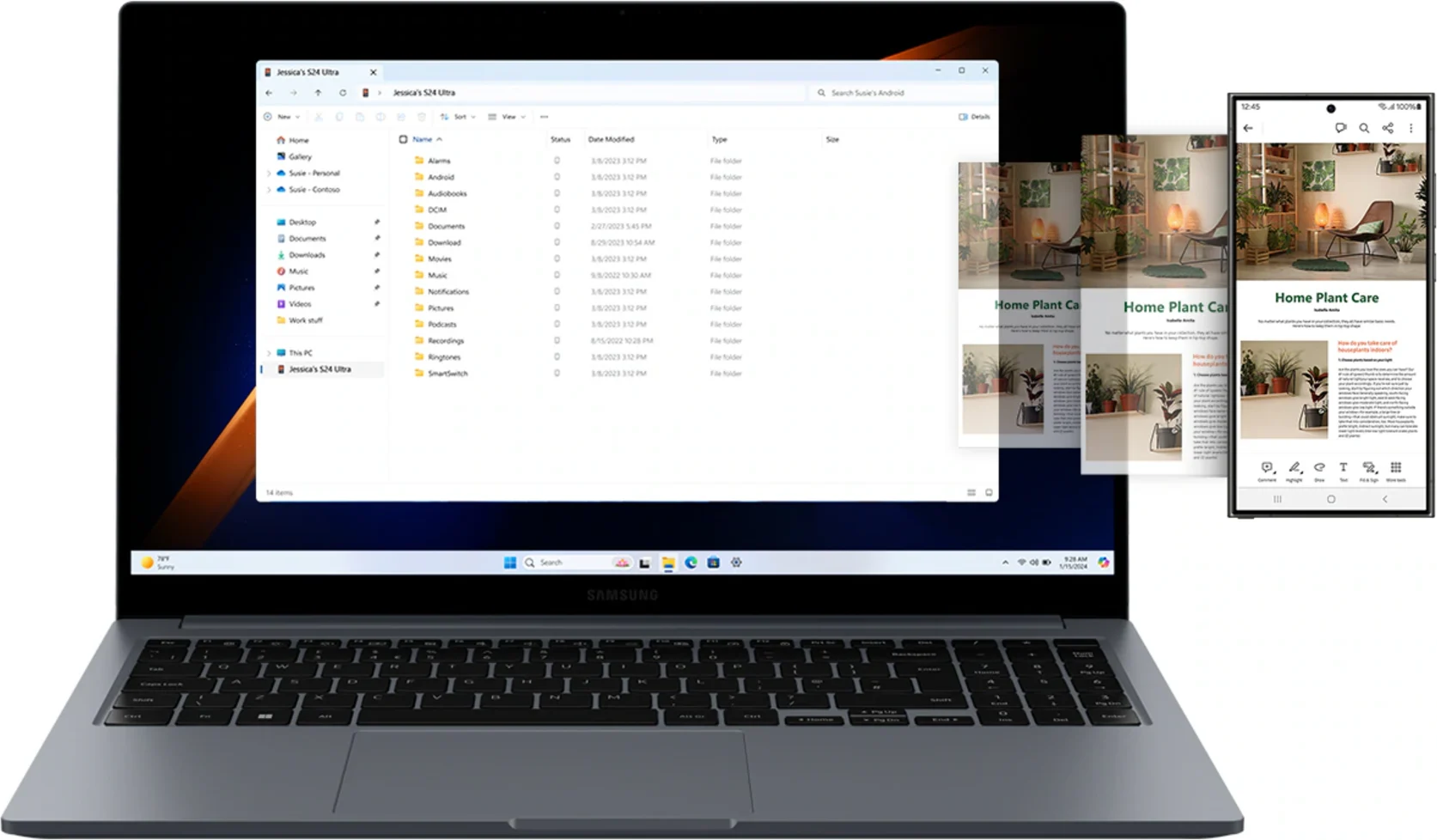 Imagen 3 de Notebook Samsung  Galaxy Book4 I5-1335U RAM 16GB SSD 512GB 15.6" W11H