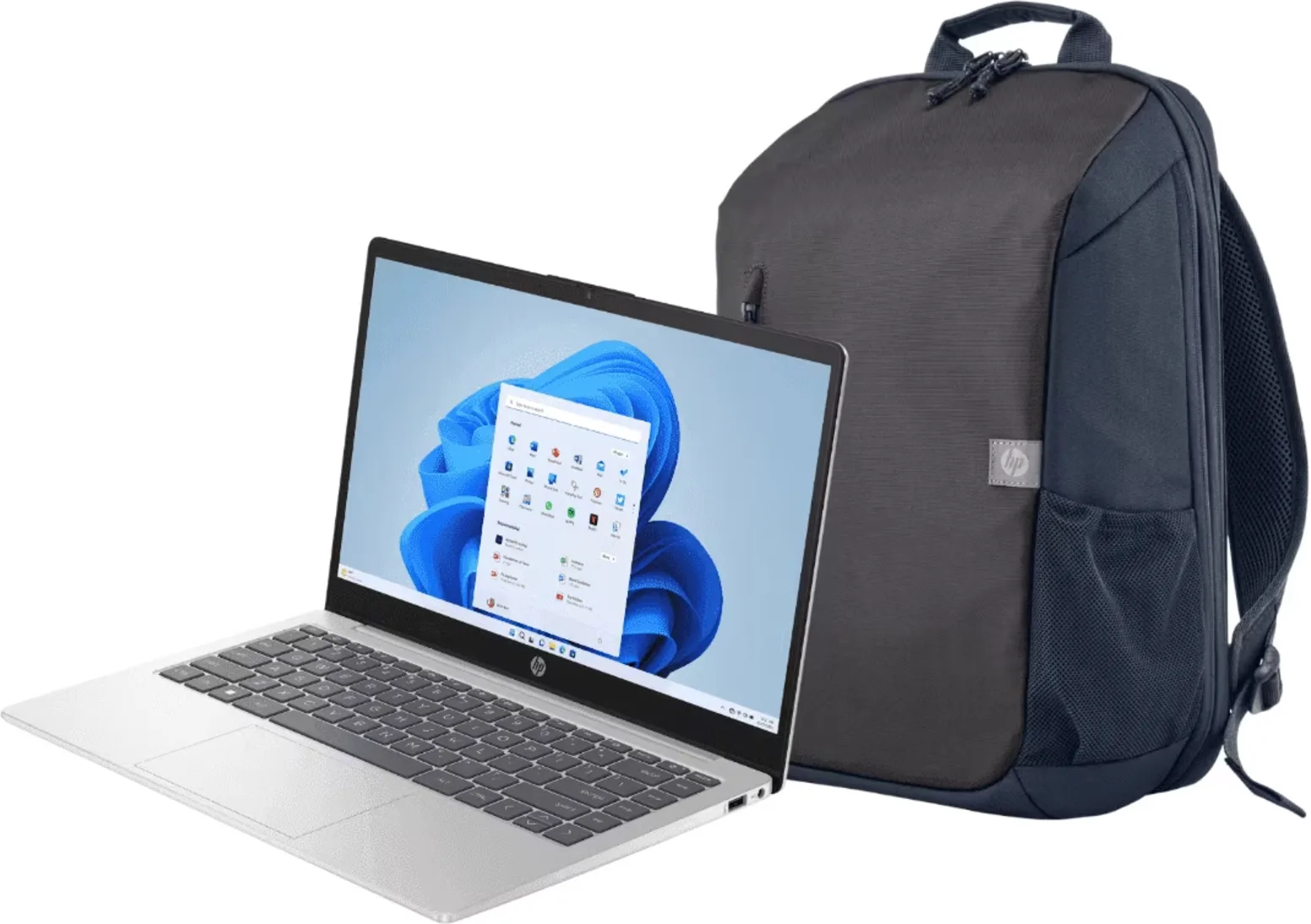 Imagen 0 de Notebook HP 14-em0015la AMD R7 7730U 8GB  512GB 14" W11H +Mochila HP Travel