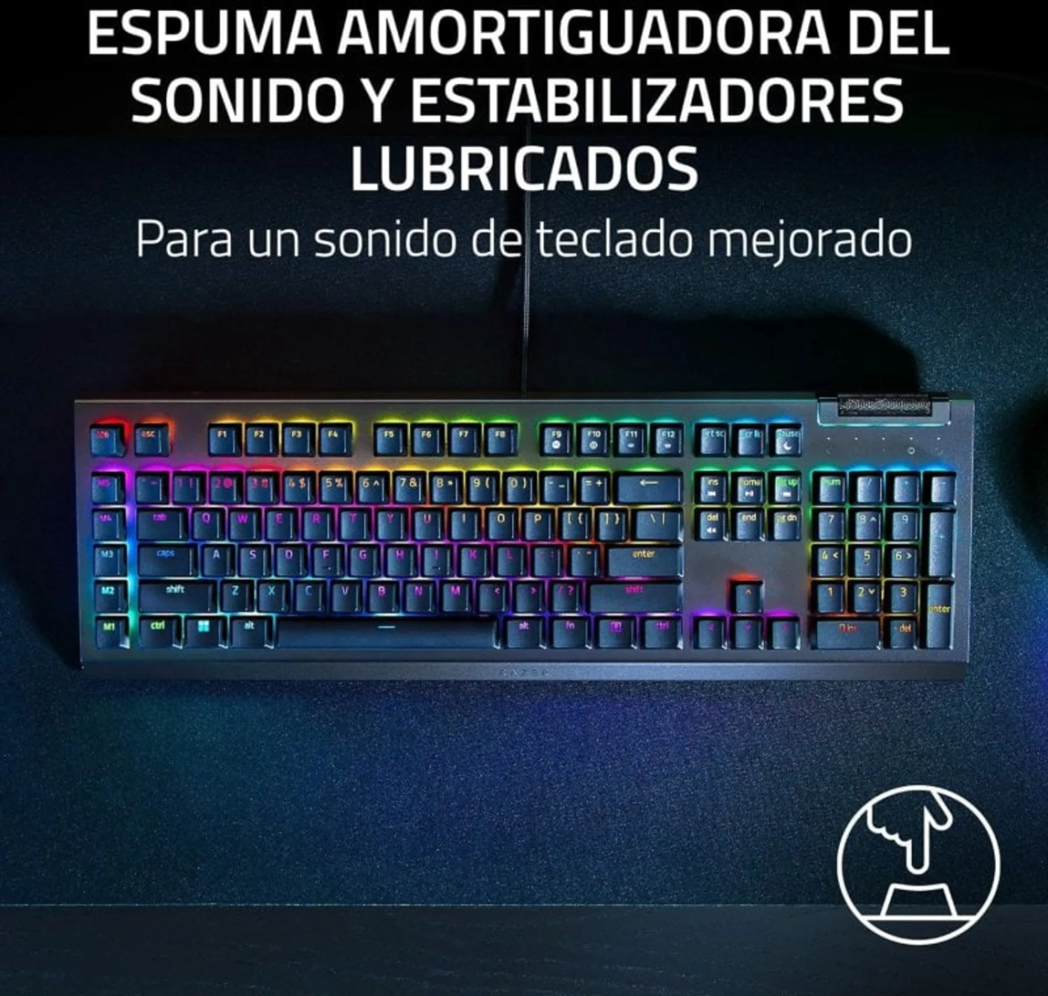 Imagen 6 de Teclado Gamer Alámbrico Razer BlackWidow V4 X, Chroma RGB Mecánico Español