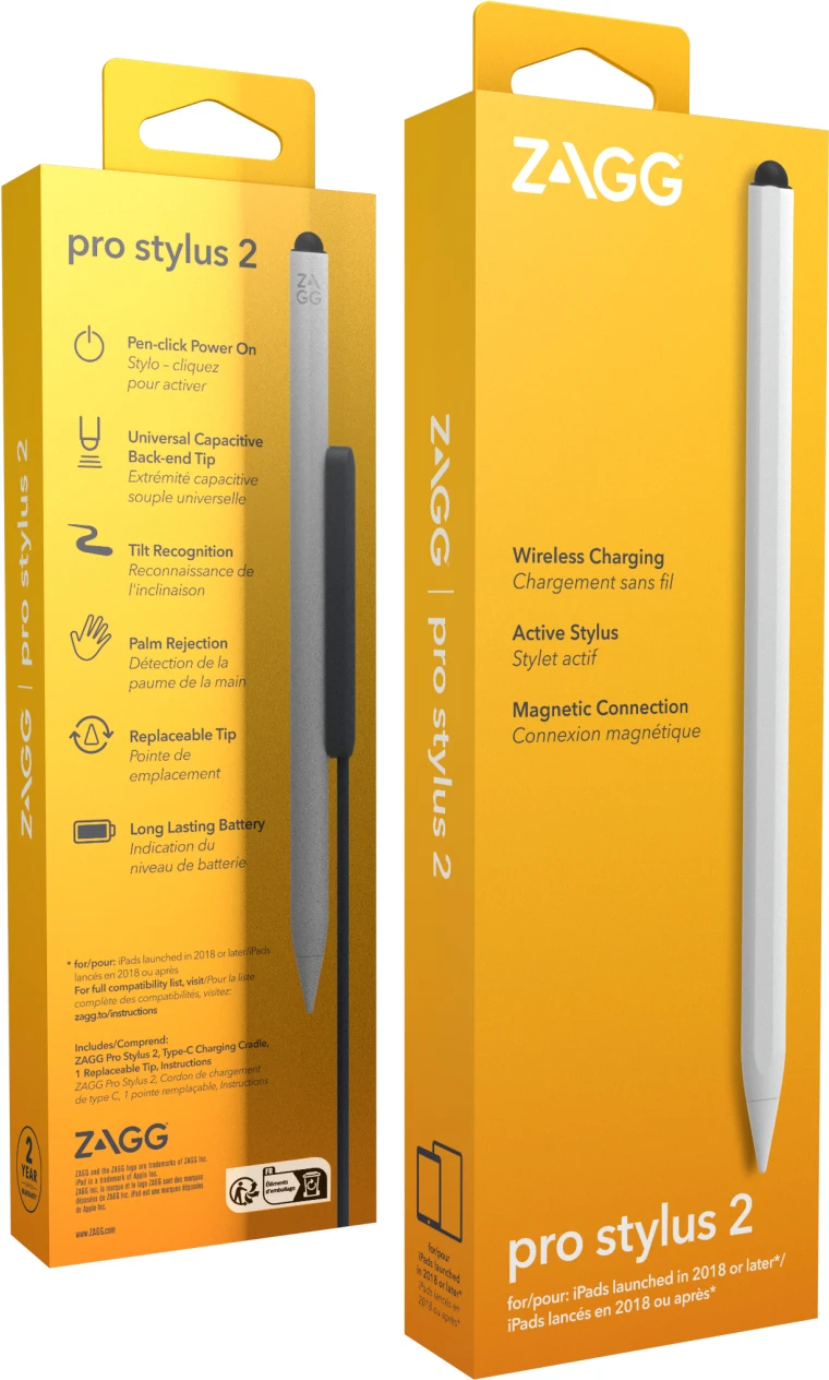Imagen 3 de Lápiz Zagg Pro stylus 2 para iPad con carga inalámbrica Color Blanco