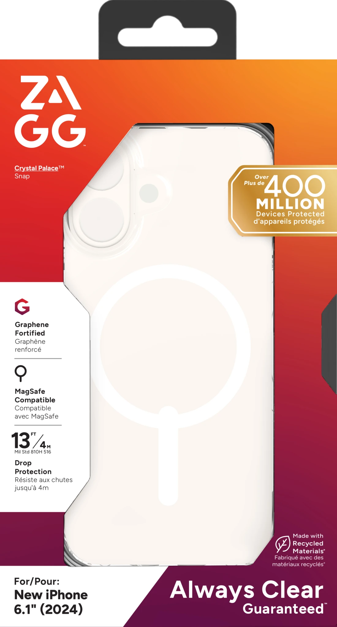 Imagen 2 de Funda Crystal Palace Snap Magsafe iPhone 16 Zagg Pam