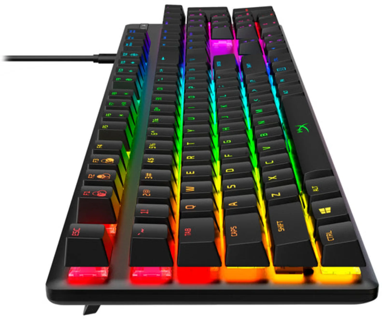 Imagen 3 de Teclado Gamer Alámbrico HP HyperX Alloy Origins ABS HX Red MERCO color Negro