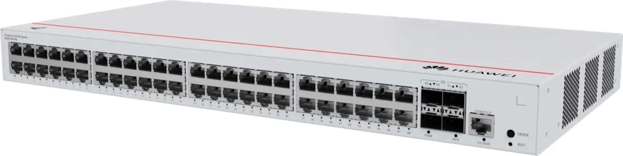 Imagen 3 de S220-48T4S. Switch Huawei eKit 48 puertos 10/100/1000Base-T 4 Puertos 1GE SFP capacidad de conmutación de 104 Gbit/s capacidad de reenvió de paquetes de 77 Mpps
