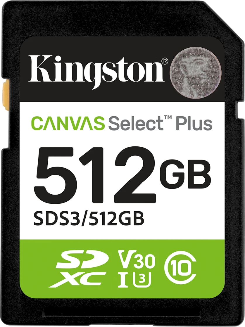 Imagen 0 de Memoria SDXC 512GB Kingston Canvas Select Plus Gen3 Cat10 UHS-I Lec 150MB/s
