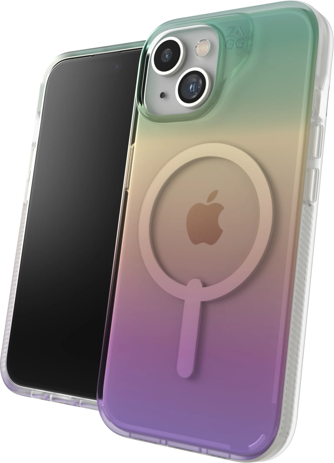 Imagen 0 de Funda dura Milan Snap con Magsafe para iPhone 15 Gear4 Transparente Iridescent