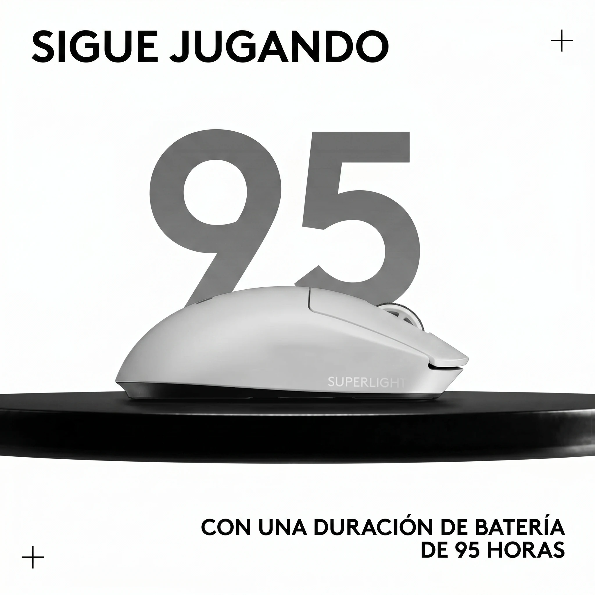 Imagen 2 de Mouse Gamer Logitech Pro 2 LIGHTSPEED Inalámbrico Sensor HERO 2 Blanco