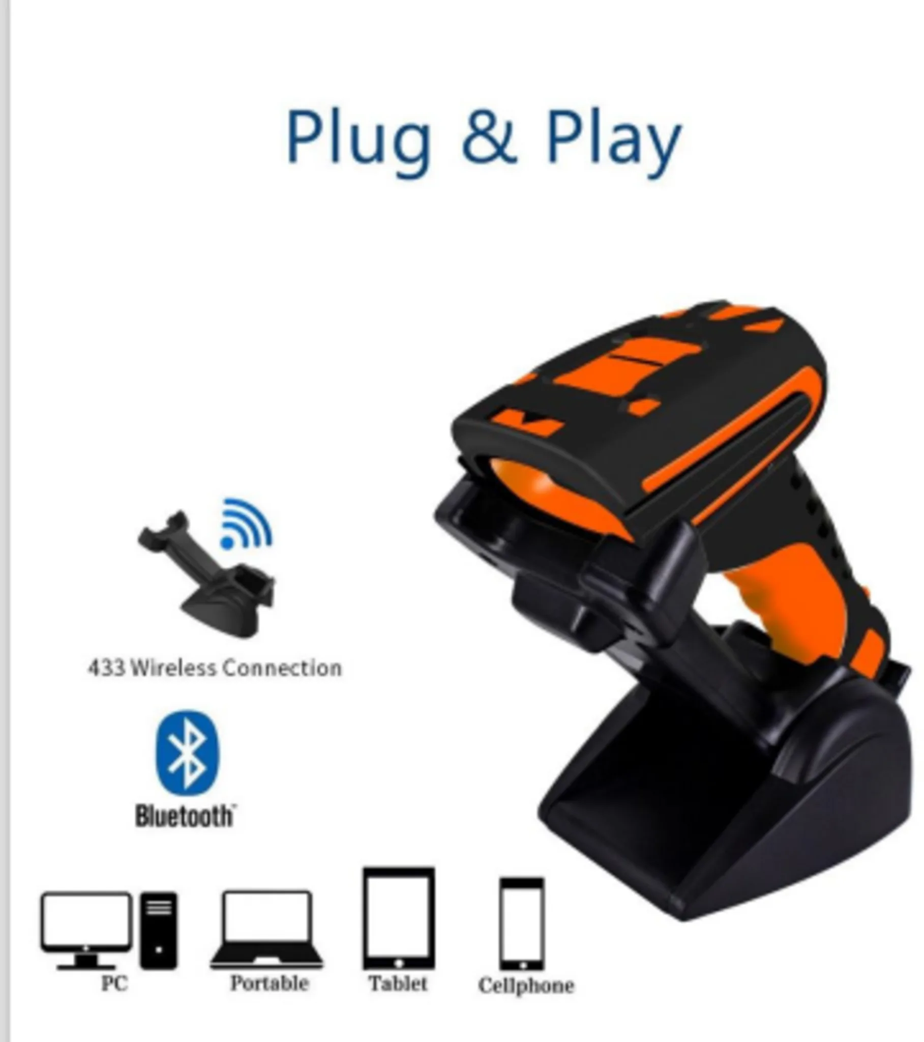 Imagen 1 de Lector de Codigo de Barras Symcode 2D MJ-1911 Inalambrico Rugged