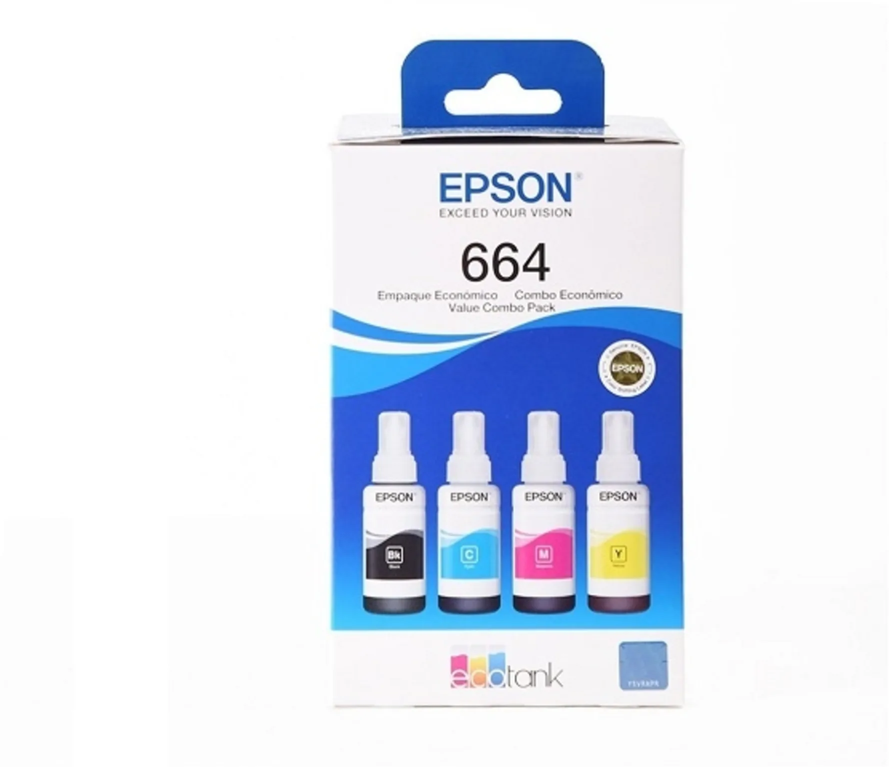 Imagen 0 de Pack 4x Botella de Tinta Epson T664 BCMY, L110 L210 L355 L455 L555 L655, 4000Pág