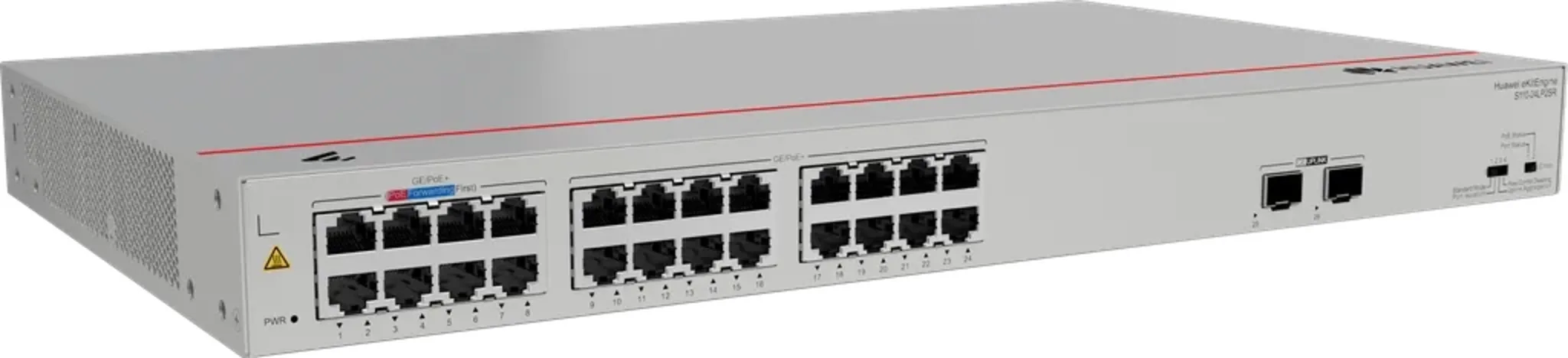 Imagen 2 de S110-24LP2SR. Switch Huawei eKit 24 puertos PoE+ 10/100/1000Base-T 2 Puertos 1GE SFP capacidad de conmutación de 52 Gbit/s capacidad de reenvió de paquetes de 38.69 Mpps