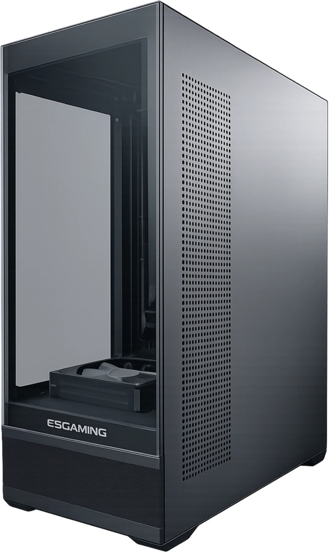 Imagen 3 de GABINETE GAMER BK01 BLACK ARGB (6 FAN) 2 FAN MB/ 3 FAN ABAJO, 1 FAN TRASERO S/ FUENTE