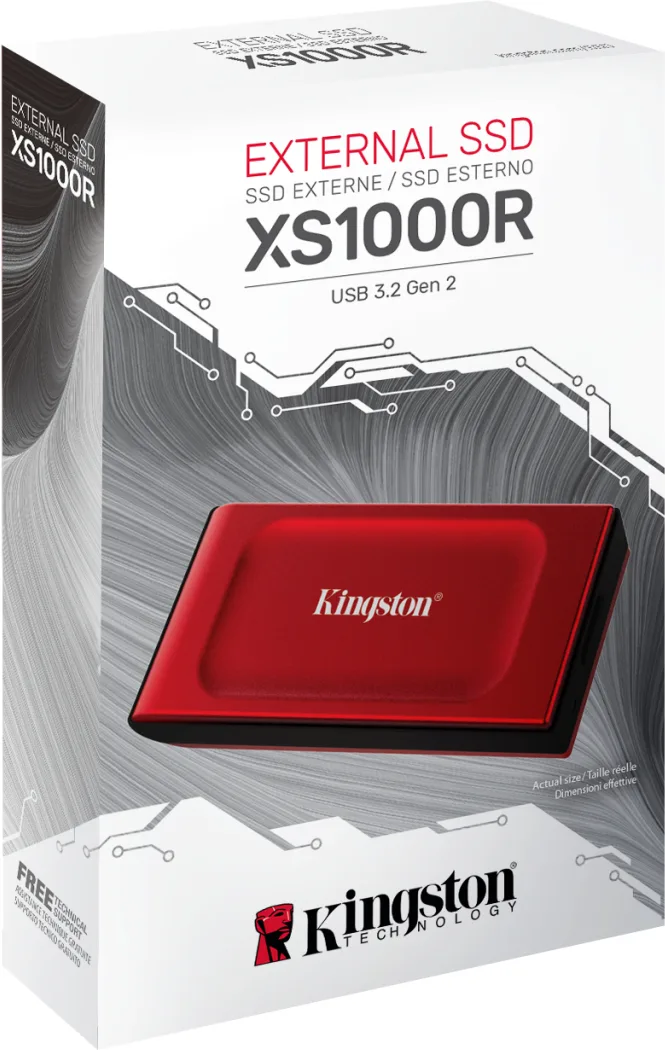 Imagen 4 de Unidad SSD Externo Kingston XS1000R 1TB USB-C 3.2 Gen2 Lec1050 MBs Esc1000 MBs