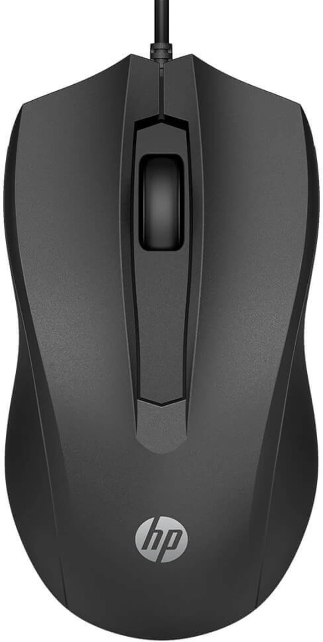 Imagen 0 de Mouse Alámbrico HP Wired 100, óptico 1600dpi 3 botones Ambidiestro USB Negro