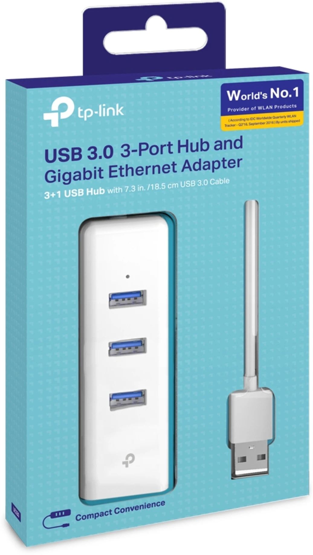Imagen 3 de Adaptador TP-Link UE330 USB 3.0 a Ethernet 10/100/1000 3 Ptos USB-A 3.0 1 Eth.