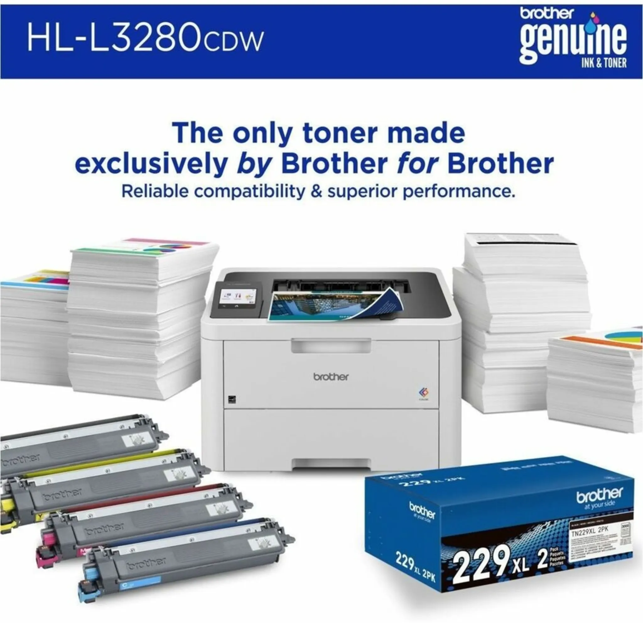 Imagen 6 de Impresora Brother HL-L3280CDW, Láser Color Wi-Fi USB Dúplex Color 27ppm