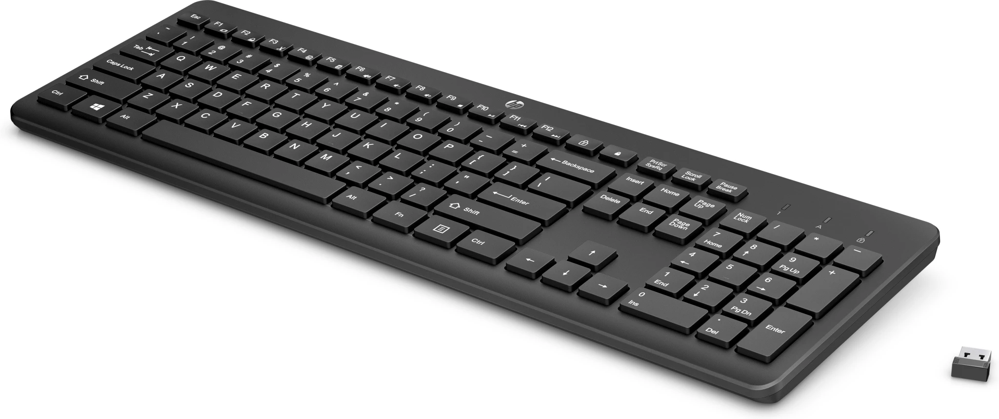 Imagen 2 de Teclado Inalámbrico HP 230, Tradicional QWERTY+Numérico Español USB Color Negro