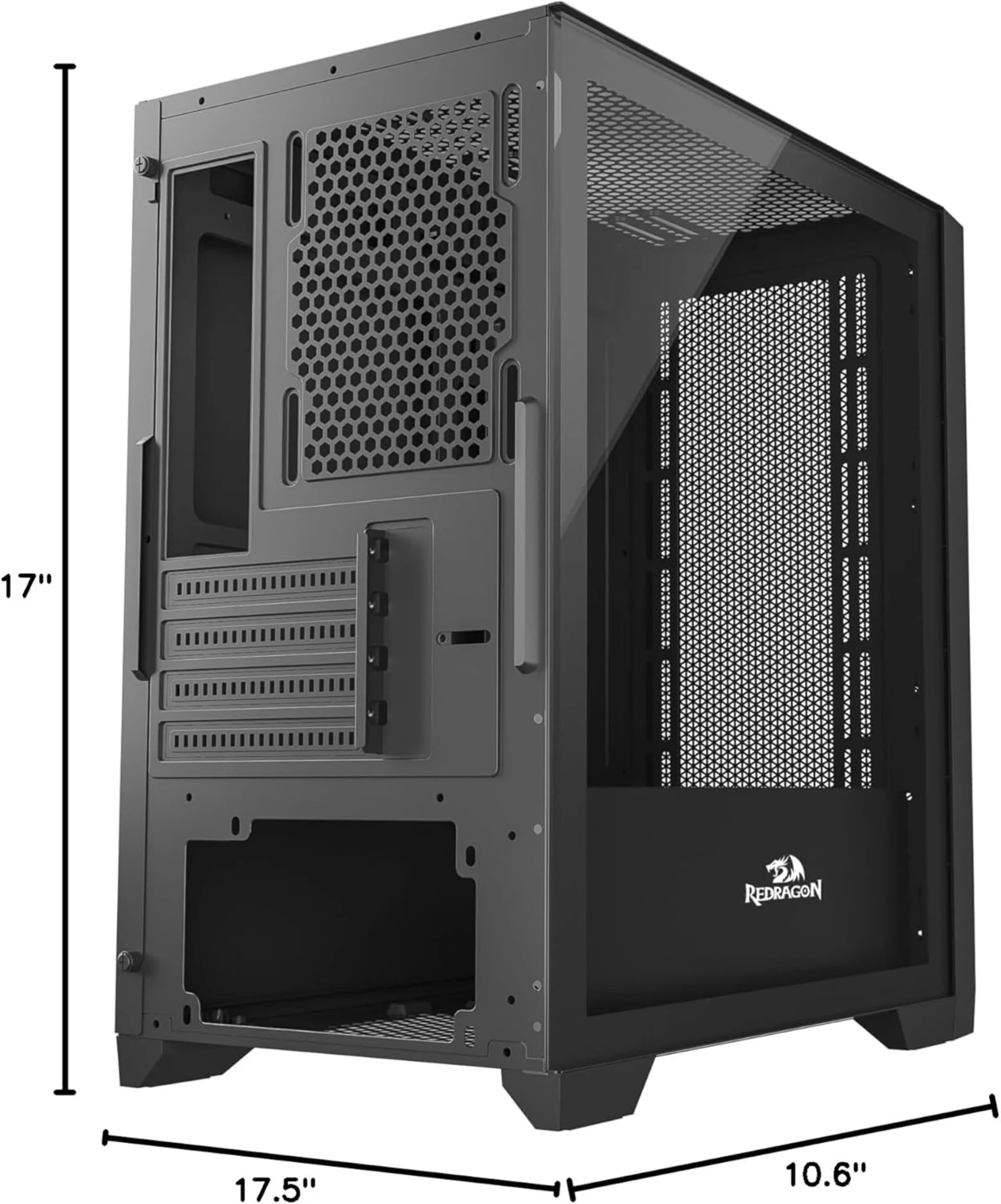Imagen 8 de Gabinete Gamer Redragon GC-540, Vidrio templado Mini ITX, Micro ATX Negro