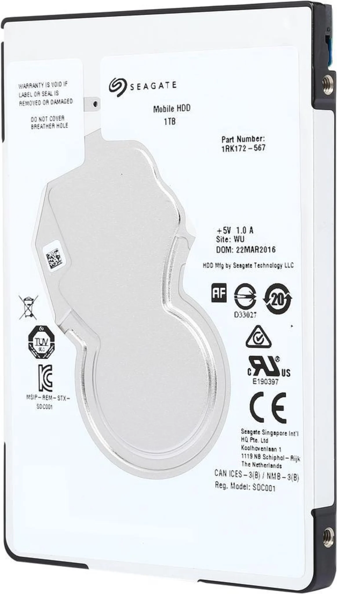 Imagen 0 de Disco Duro Seagate Mobile 1TB 2.5" 7mm 5400 RPM SATA III 6GB/s 128MB