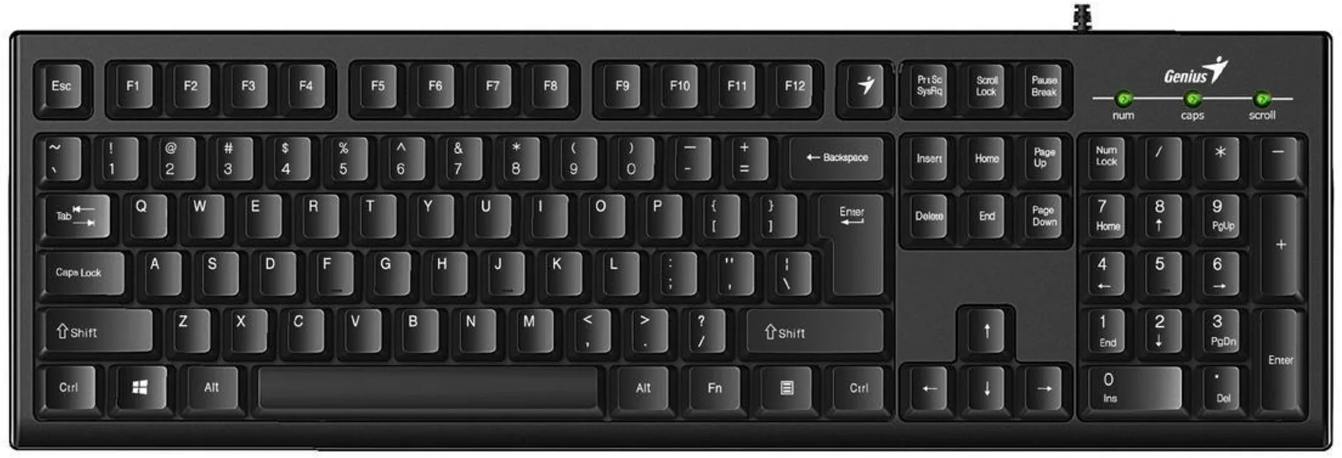 Imagen 2 de Teclado Alámbrico Genius KB-100 Smart Funciones Personalizables-Antiderrame USB