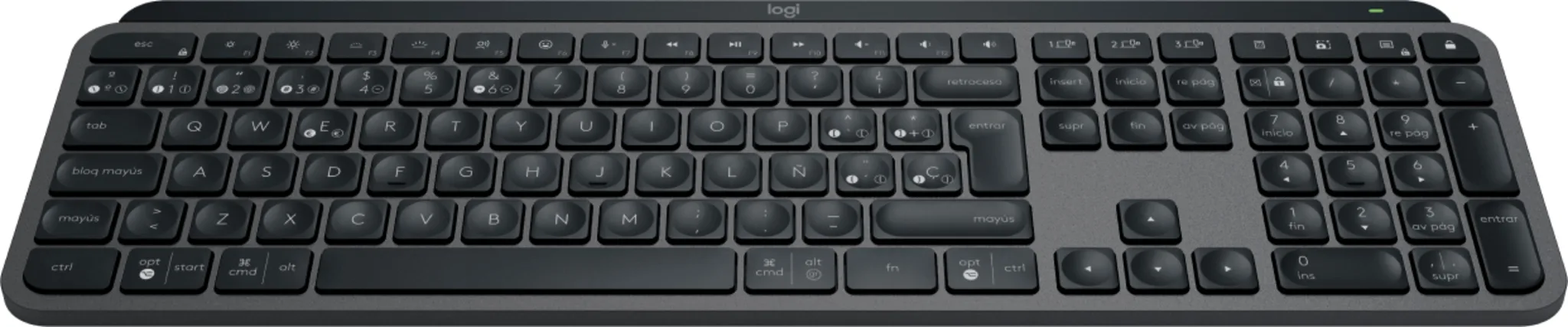 Imagen 1 de Teclado Inalámbrico Logitech MX Keys S, Bateria Recargable Dongle USB Space gray