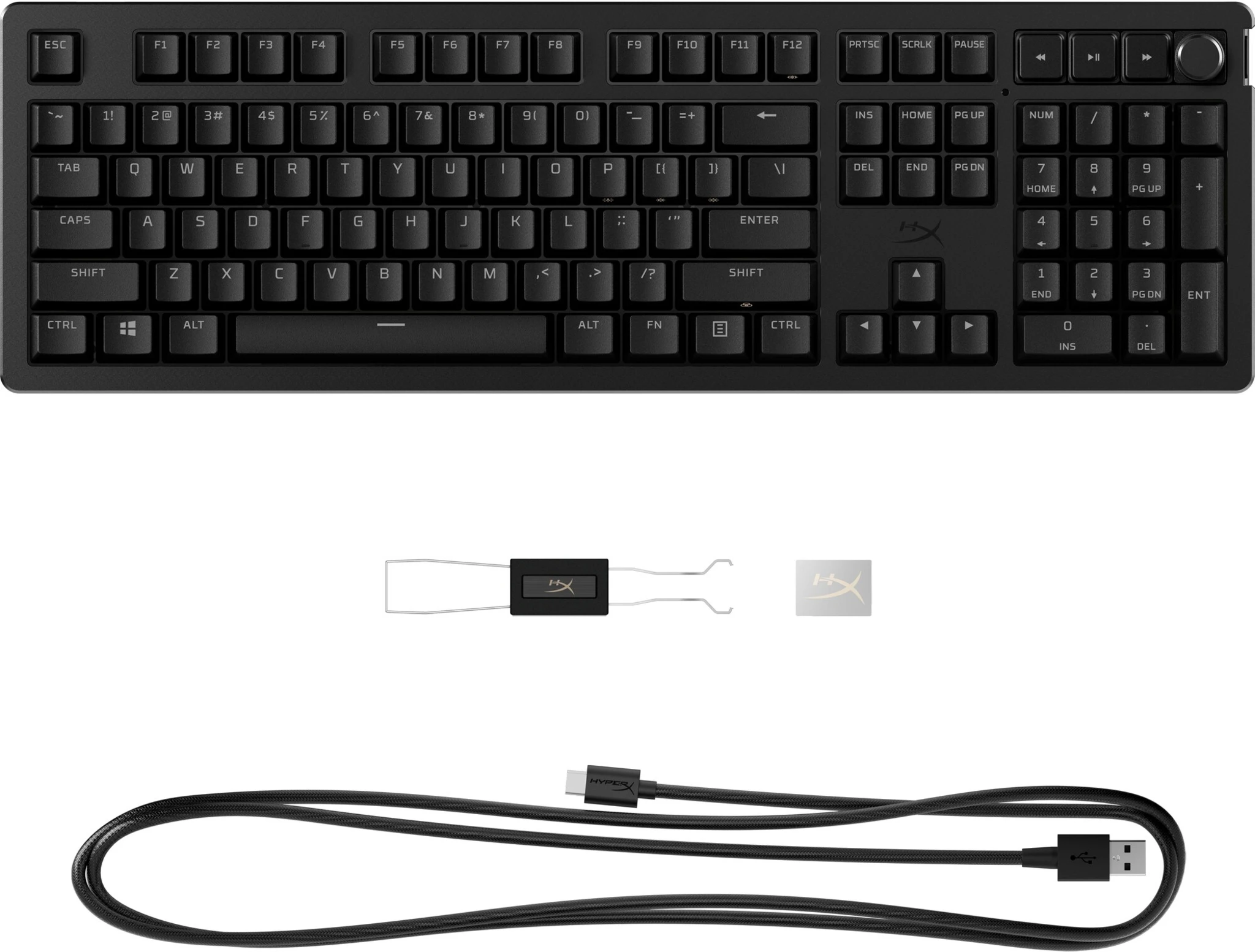 Imagen 2 de Teclado Gamer Alambrico HyperX Alloy Rise, RGB Mecánico Español Color negro