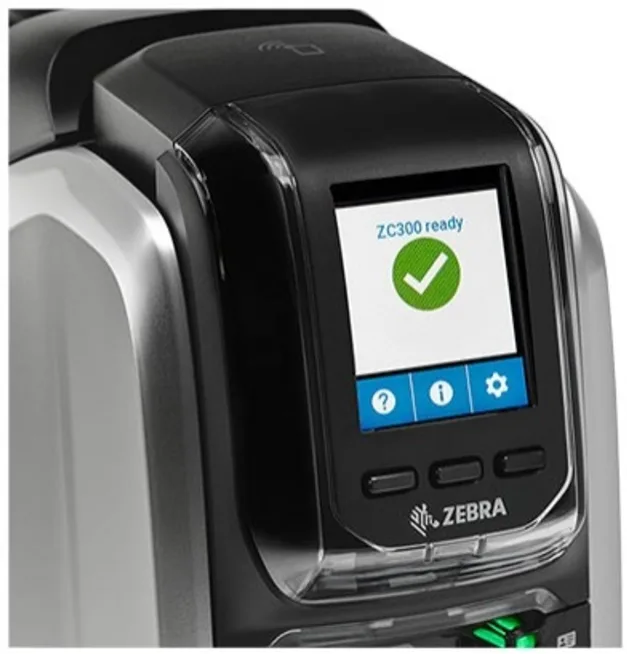 Imagen 2 de Impresora de Credenciales Zebra ZC300  2 Caras, 300dpi LAN USB+SW+Cinta+Tarj.