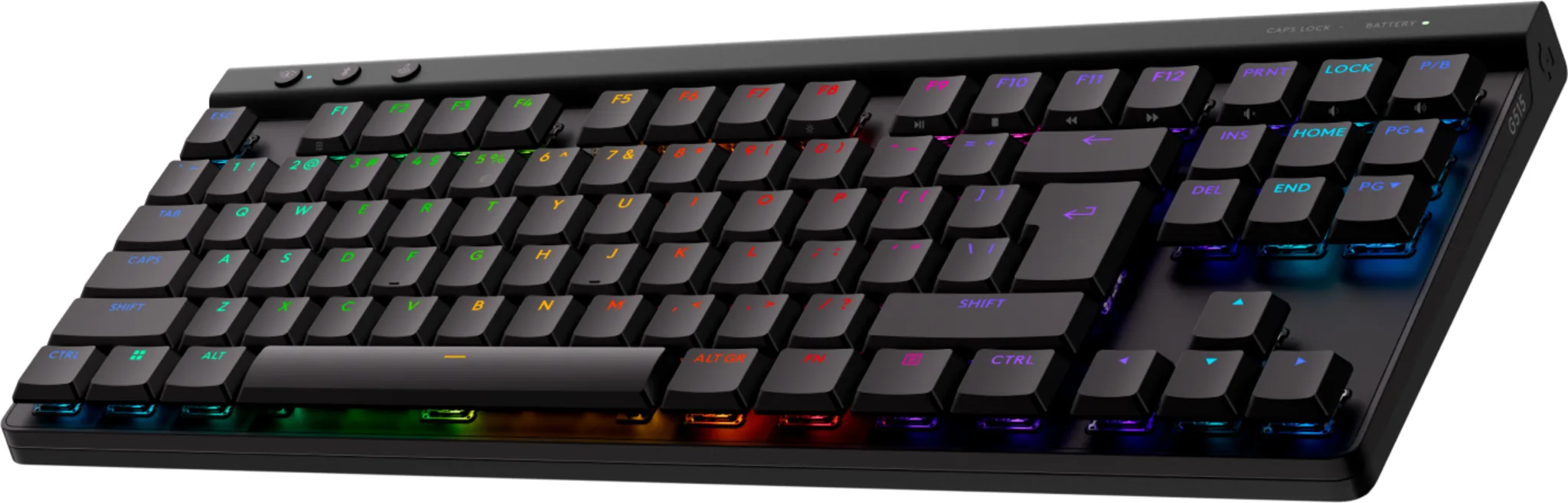 Imagen 2 de Teclado Gamer Inalámbrico Logitech G515 Lightspeed TKL (EN) Swtch táctil RGB Neg