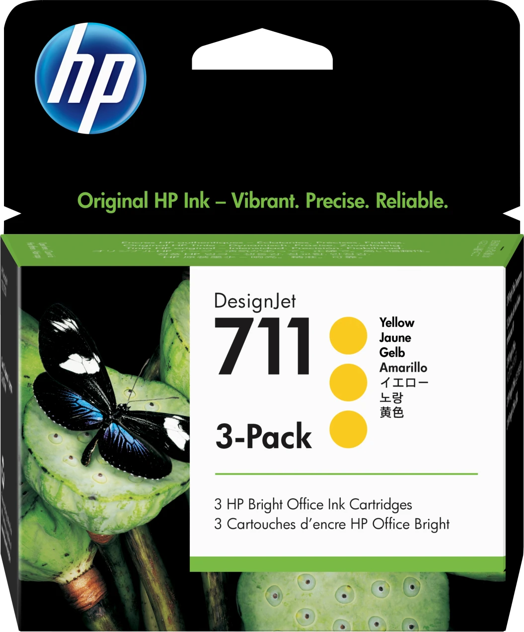 Imagen 0 de HP 711 29ML X 3PACK YELLOW INK CARTRIDGE