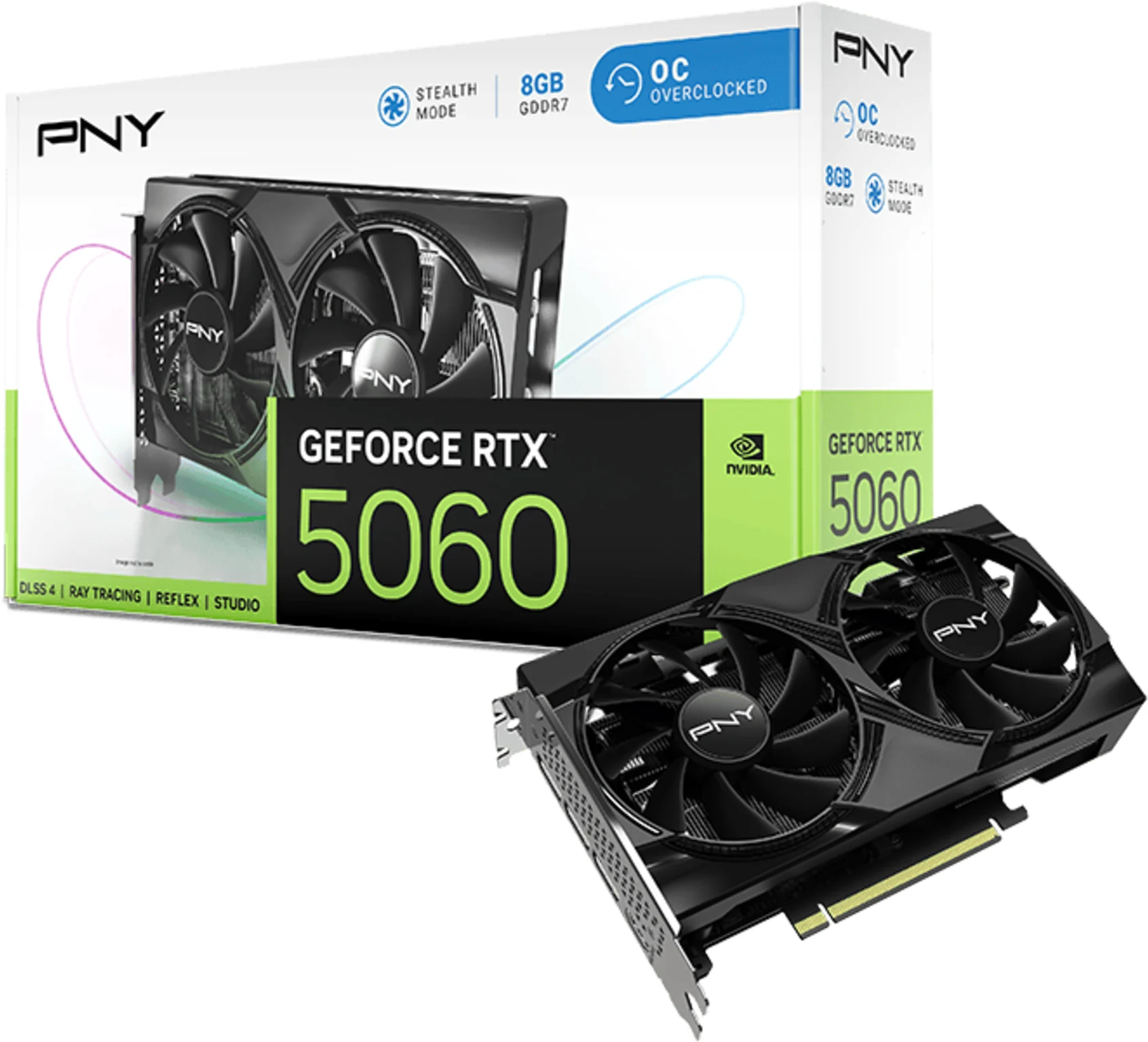 Imagen 2 de Tarjeta de Video PNY NVIDIA GeForce RTX 5060 8GB GDDR7 3*DP HDMI Dual Slot 550W