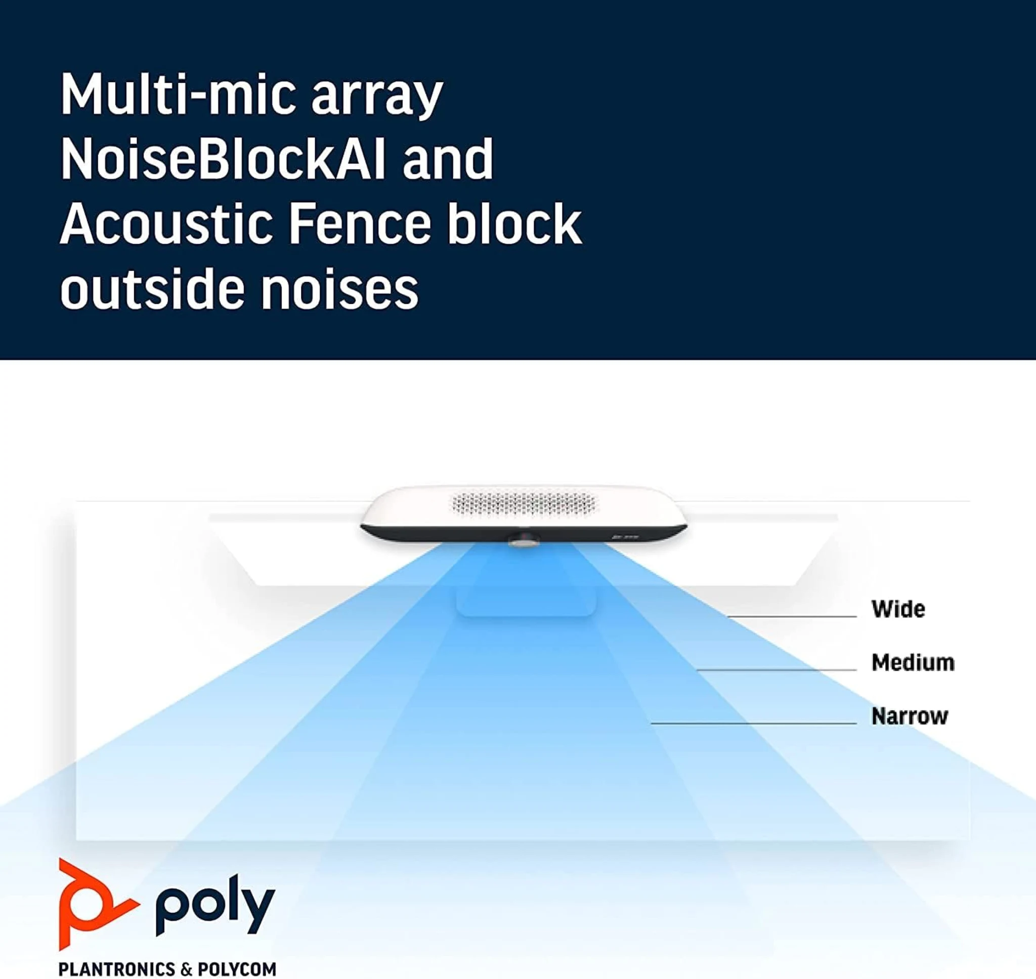 Imagen 10 de Barra de Video Conferencia Poly Studio P15, Cámara 4k UHD Cert por Zoom 