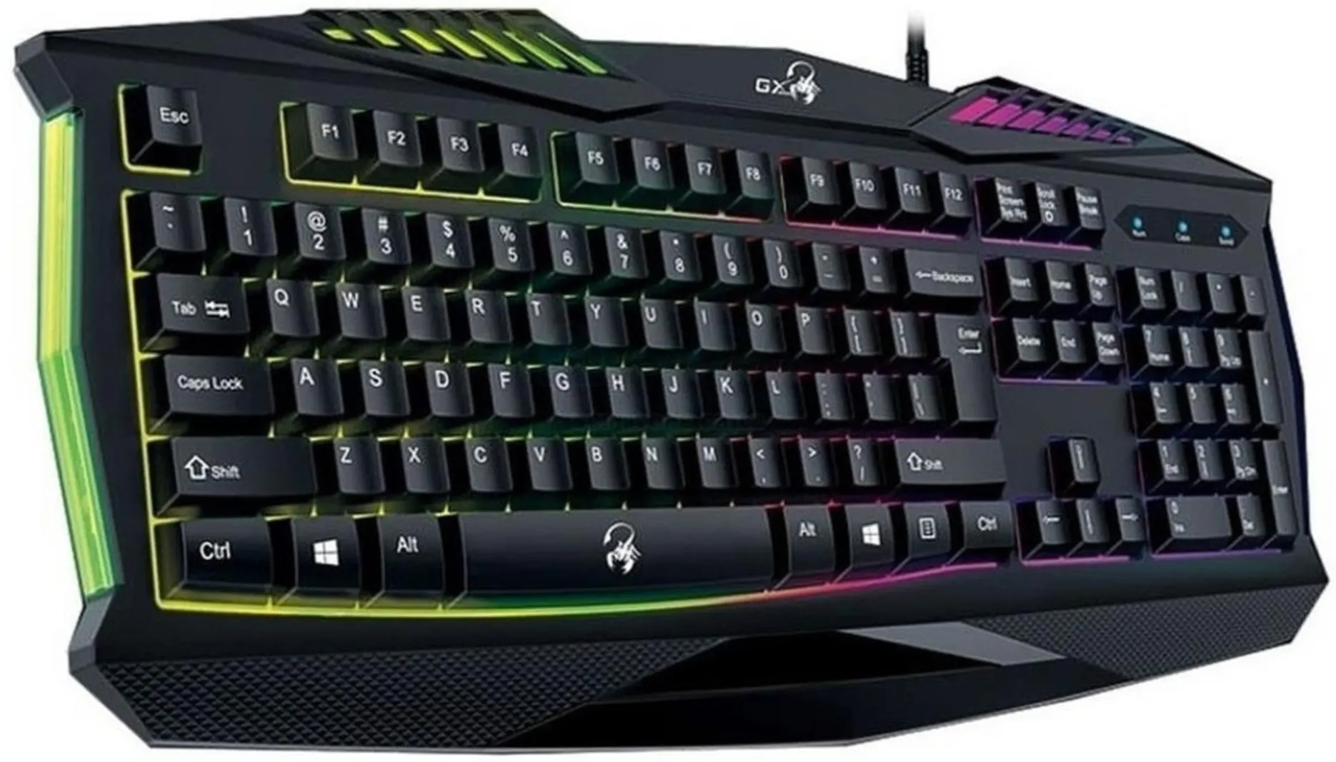 Imagen 1 de Teclado Gamer Alámbrico Genius Scorpion K220 RGB 7 Color USB Español Negro
